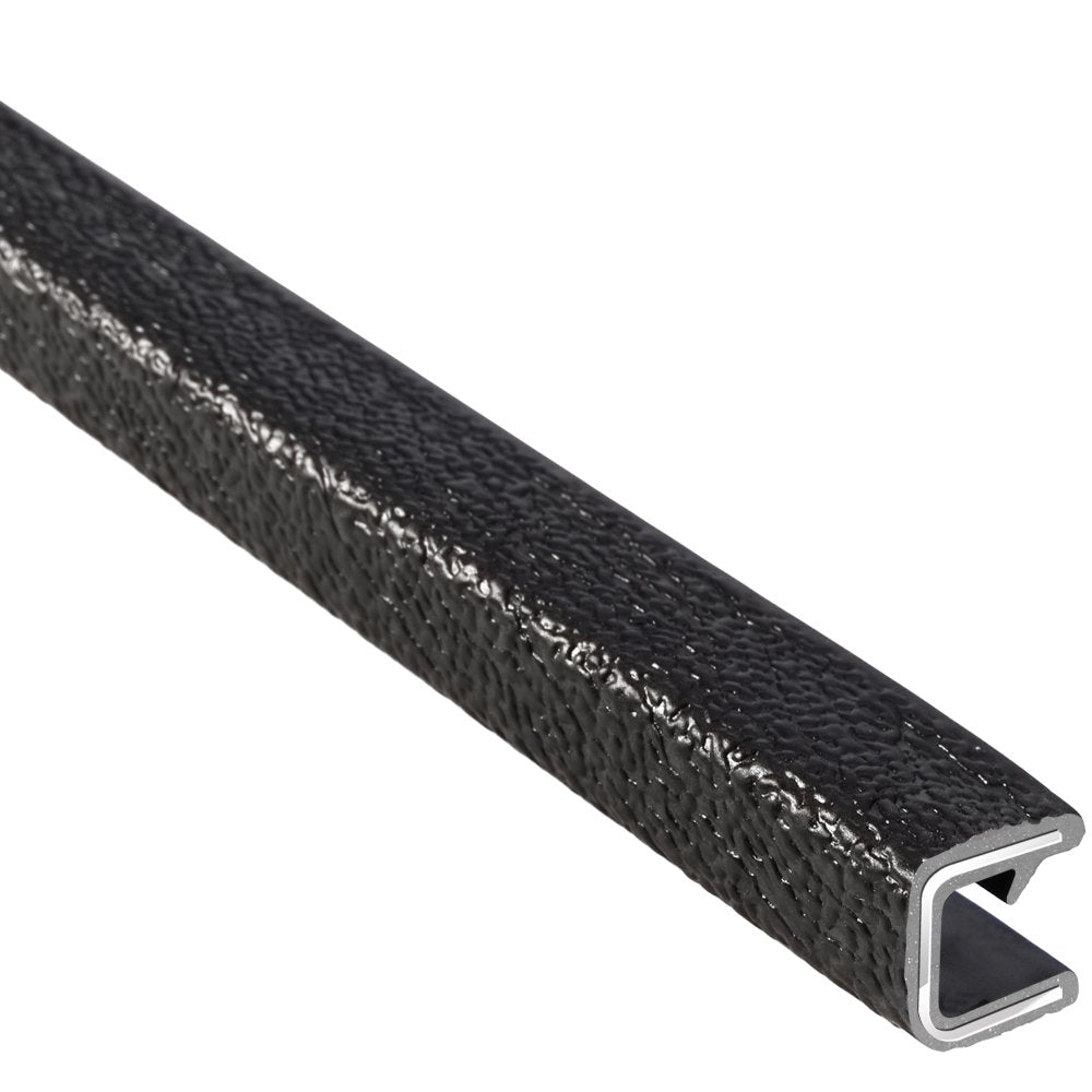 Trim-Lok - 100B3X14-25 Trim-Lok Edge Trim - Fits 14A Edge, 12A Leg Length, 25A Length, Black, Pebble Texture - Flexible Pvc Edge