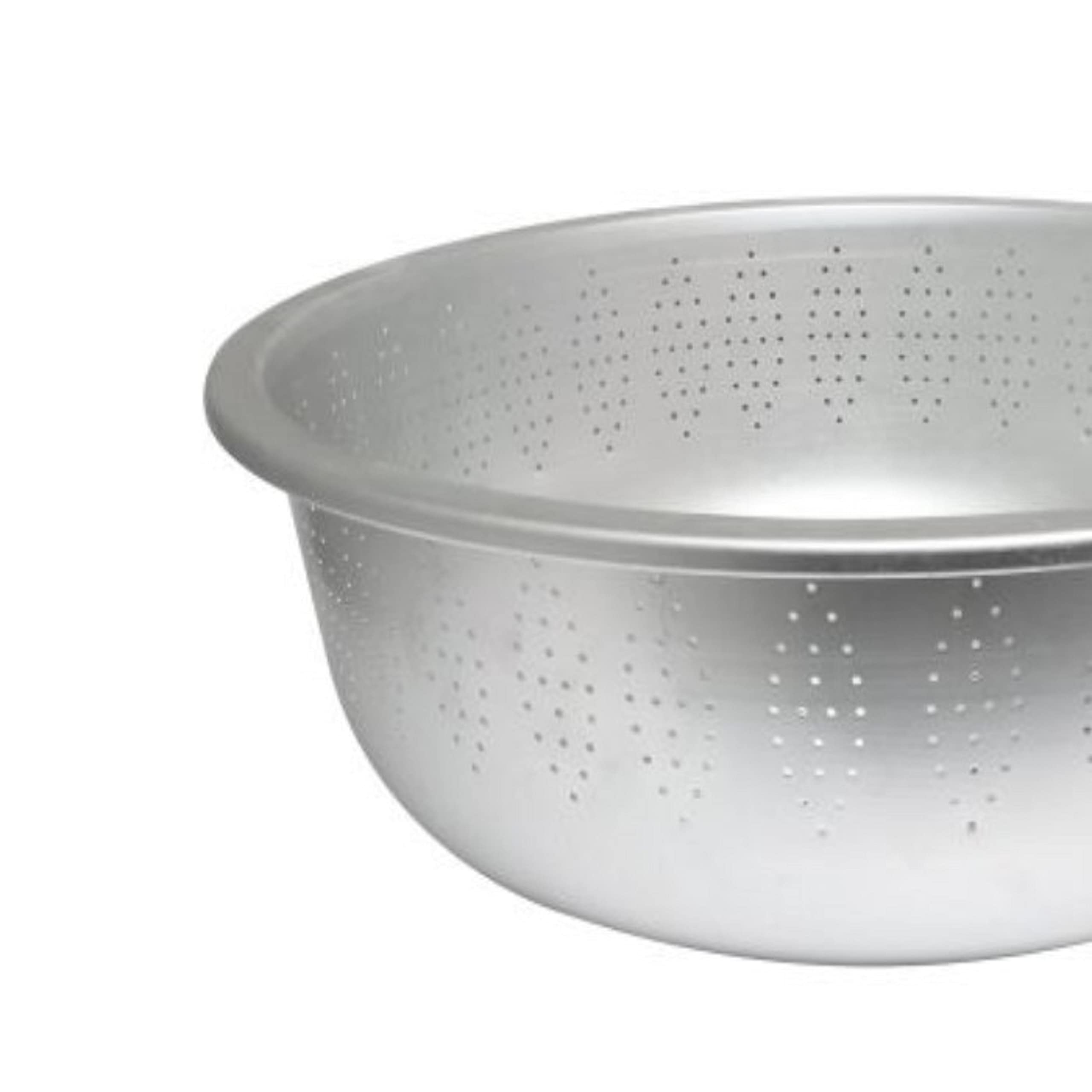 Truecraftware-16 Qt. Aluminum Colander 15'' X 4'' With Tapered Edge- Kitchen Strainer Sieve Wash Vegetables And Fruits Spaghetti