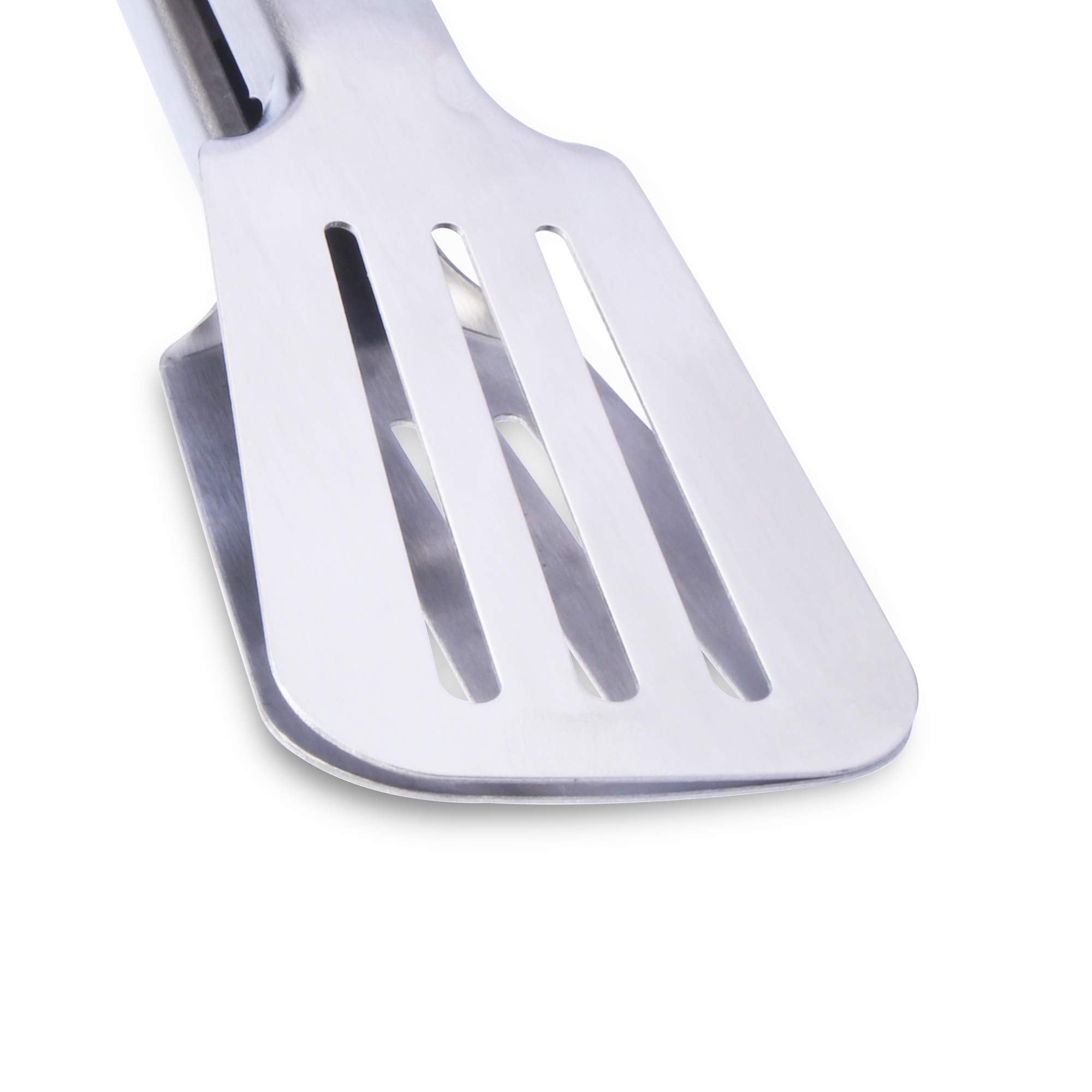 Premium 304 Stainless Steel Barbecue Turners, Heavy Duty Non-Stick Bbq Cooking Kitchen Tongs
