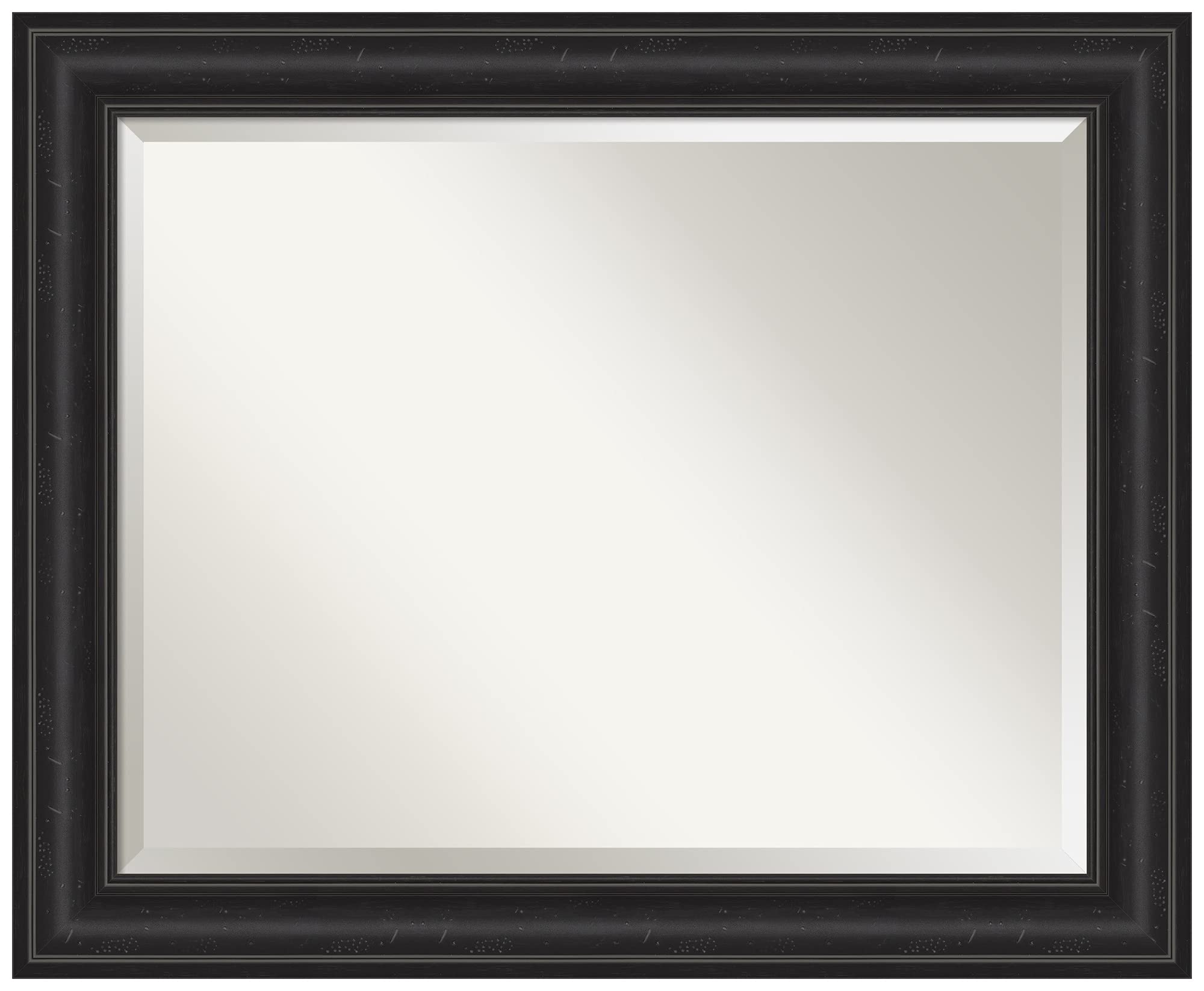 Amanti Art Bathroom Mirror, Shipwreck Black Wall Mirror For Use As Bathroom Vanity Mirror Over Sink (27.5 X 33.5 In.) Beveled Mi
