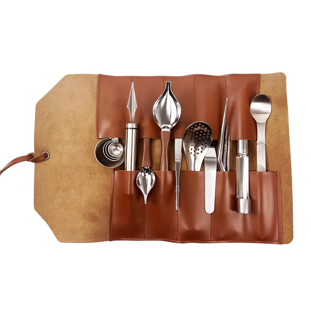 Duebel Professional Chef Plating Kit, 12 Piece Culinary Plating Set, Stainless Steel (12 Piece)