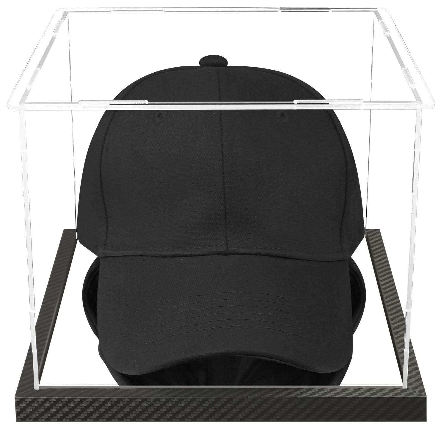 Clear Hat Display Case Acrylic Baseball Cap Holder Stand Transparent Hat Storage Box Dustproof Square Uv Protection Cabinet With