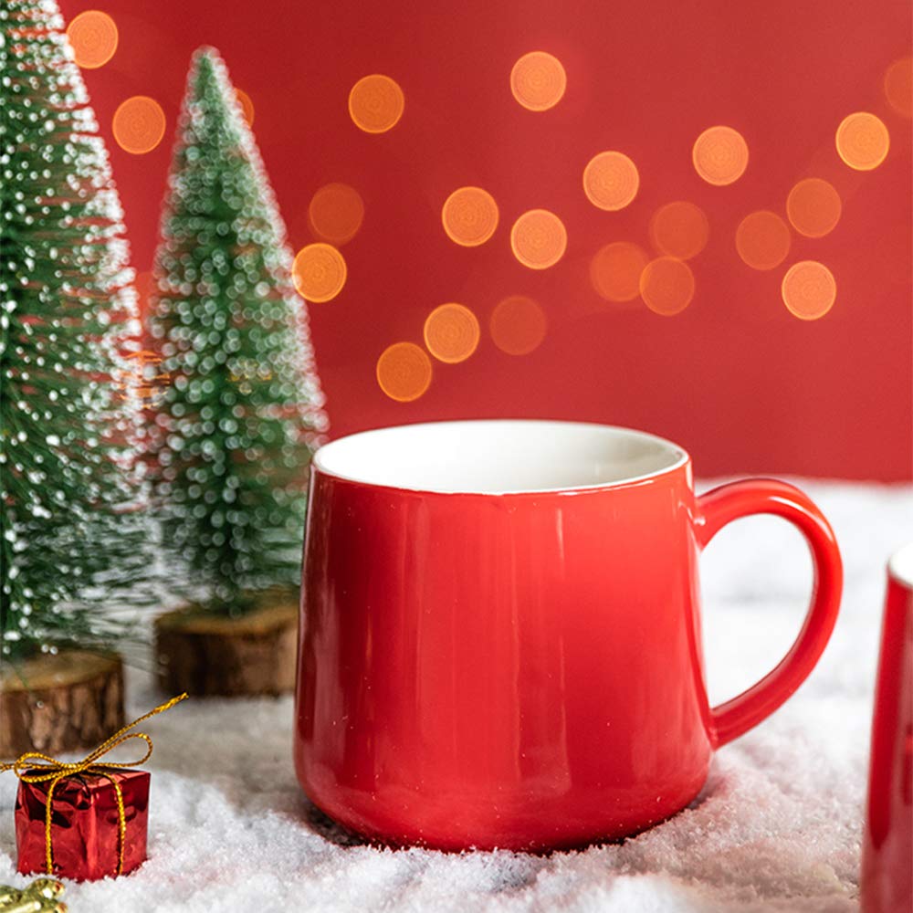 Cute Christmas Cow Ceramic Mug Unique Hand Painted Novelty 3D Animal cups,Personalised chocolate Tea Milk Mugs,for Weddings, Bir