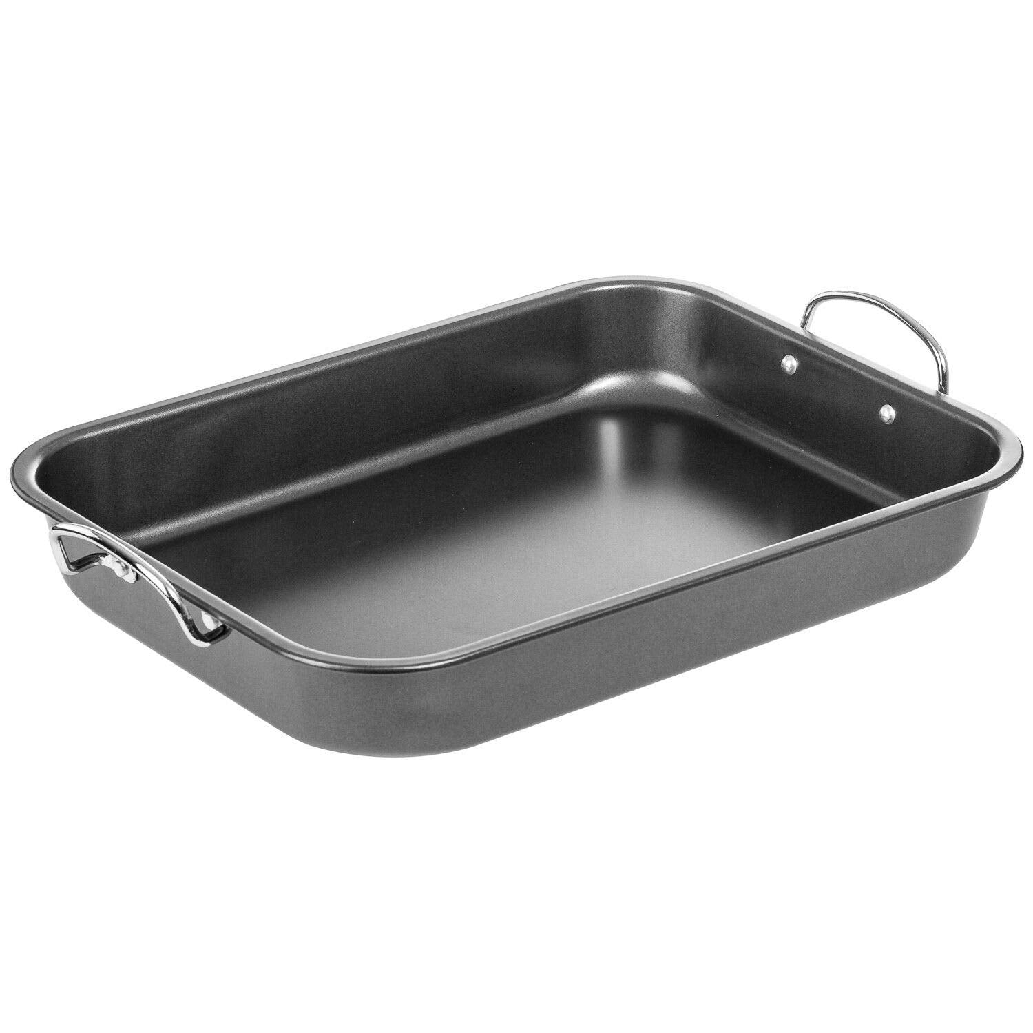 Imperial Home Carbon Steel Roasting Pan With Flat Rack, Roaster With Baking Rack, Nonstick Pan, Deep Lasagna Pan, Pans For Cooki
