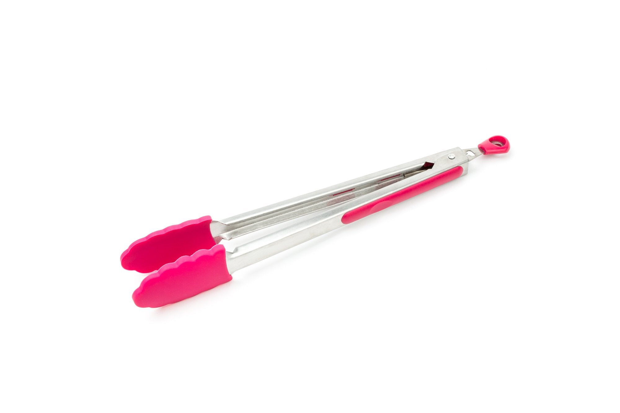 Fox Run Locking Tongs, 1.75 X 2.5 X 13.75 Inches, Pink