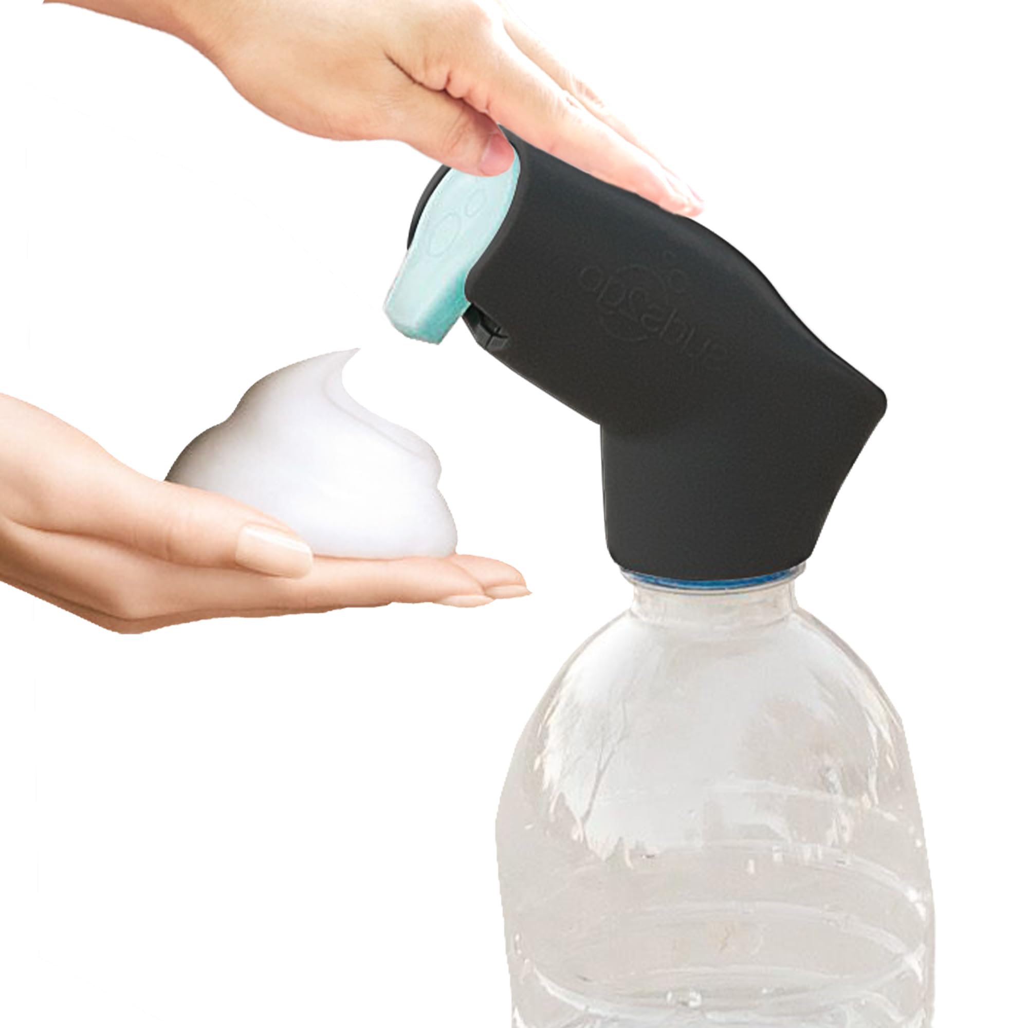 Suds2Go Refillable Caps, 2 Pack - Universal Fit Turns Most Disposable Water Bottles Into A Hand Washing Station - Includes Refil