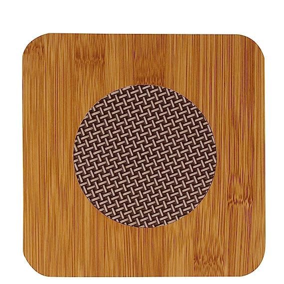 Antriksh Craft Wooden Square Heat Pot Pad Shape Heating Insulation Resistant Natural Bamboo Coaster Tableware Placemat Dining Ta