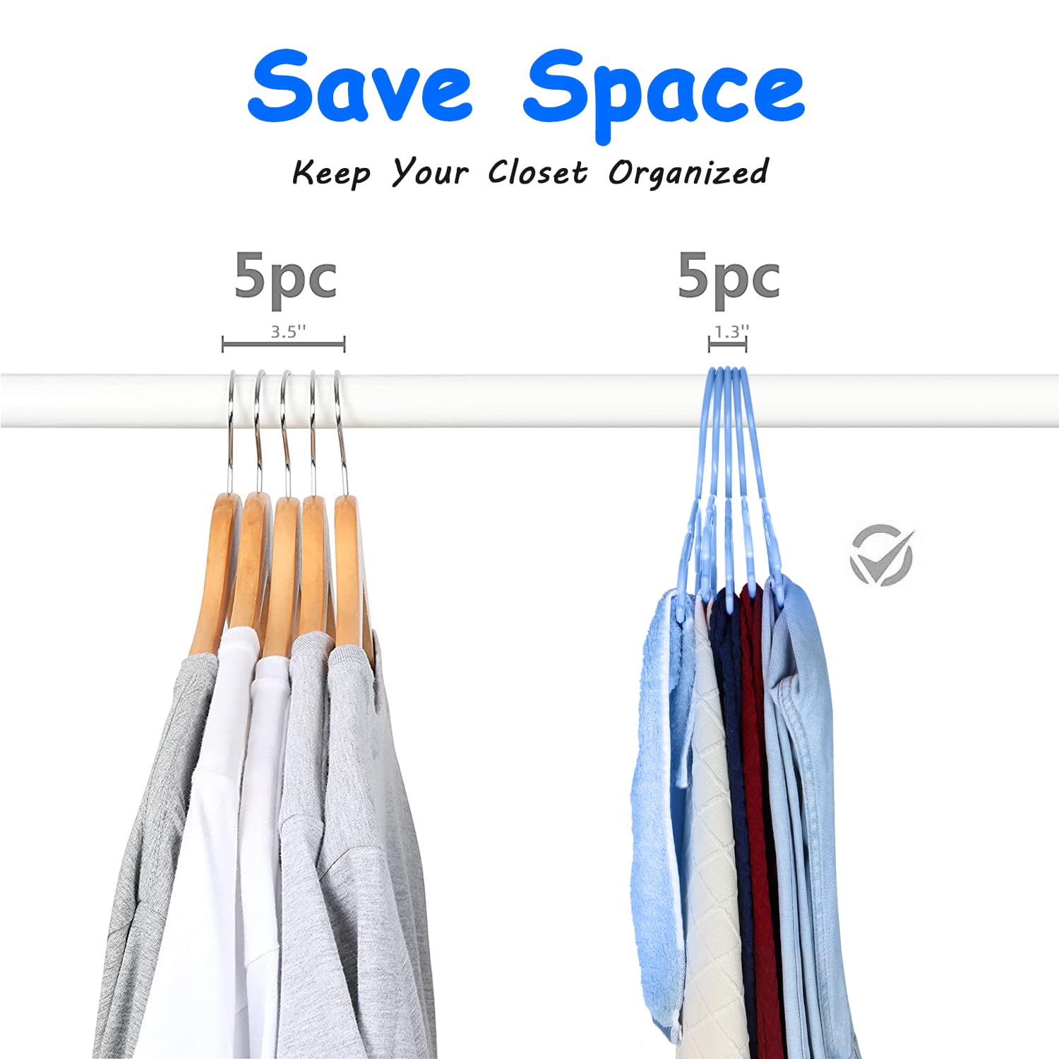 GoodtoU Childrens Hangers Kids Hangers Plastic Toddler Hangers Childrens Hangers for Closet(Blue 40 Pack)