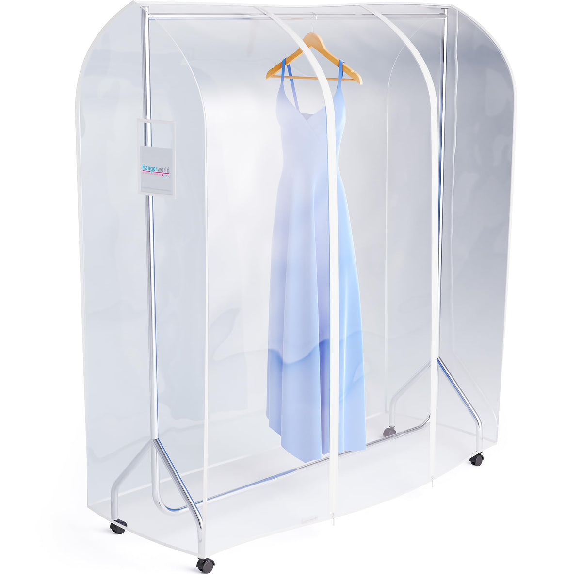 Hangerworld 5Ft Clothes Garment Rack Cover For Open Closet Clear Showerproof Cover Only (60X24X57)