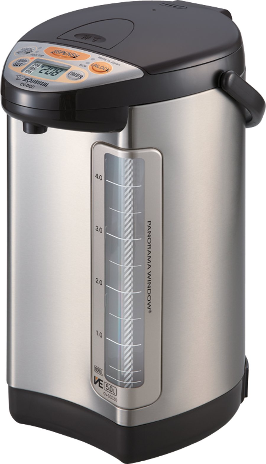Zojirushi America Cv-Dcc50Xt Ve Hybrid Water Boiler And Warmer, 5-Liter, Stainless Dark Brown