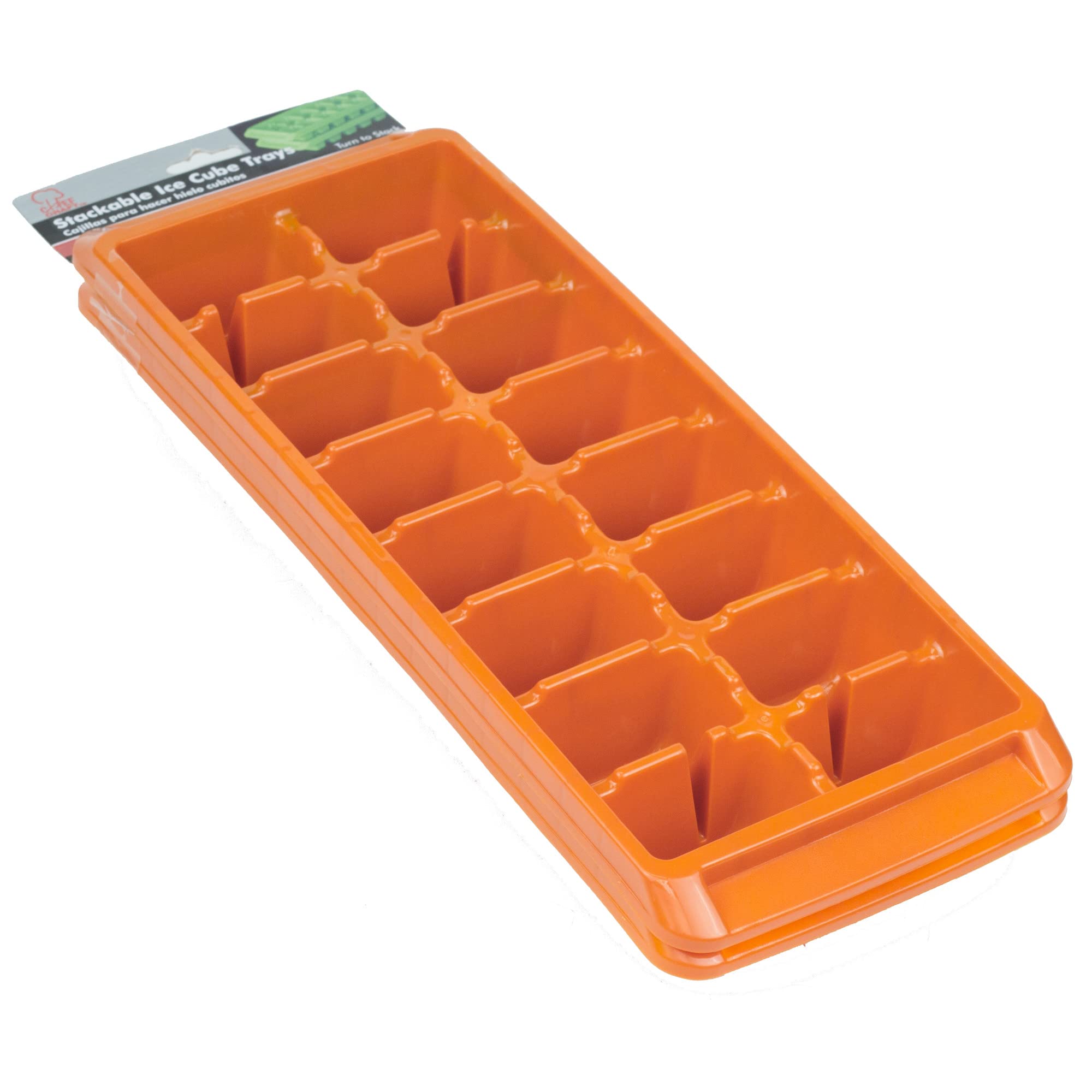 Chef Craft Select Stack Or Nest Ice Cube Tray, 13 Inch 2 Piece Set, Color May Vary