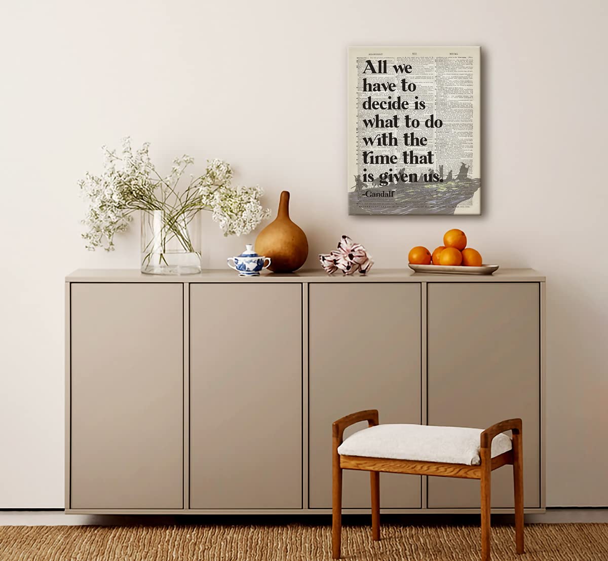 Lotr Poster, Gift For Lotr Decor, Lotr Gifts, All We Have To Decide Is What To Do With The Time That Is Given Us - Gandalf, Insp
