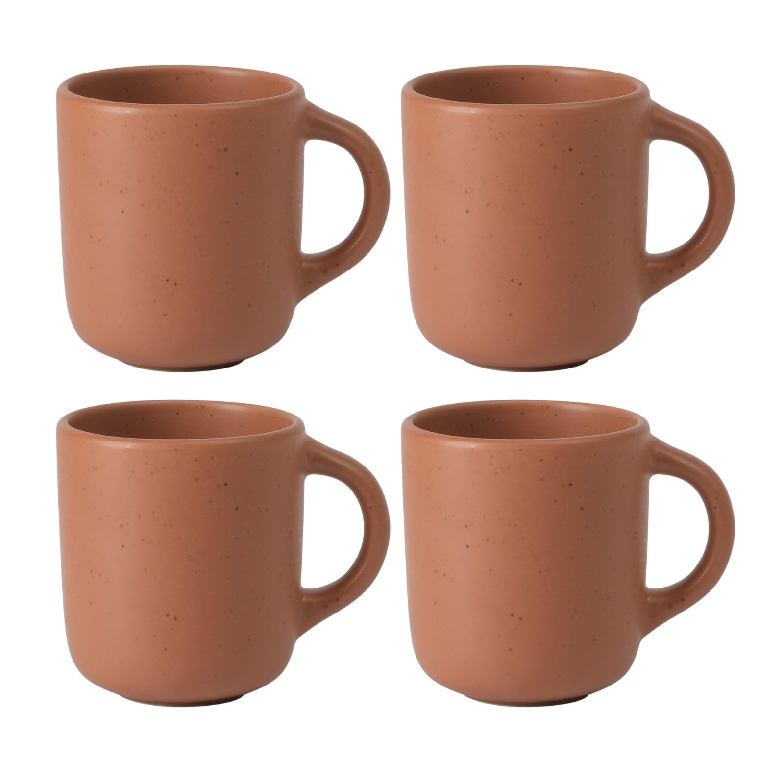 Bloomhouse  Two Time Oprahs Favorite Things Winner  Corsica Clay 4Piece Mug Set  Burnt Apricot Terracotta Stoneware Coffee 