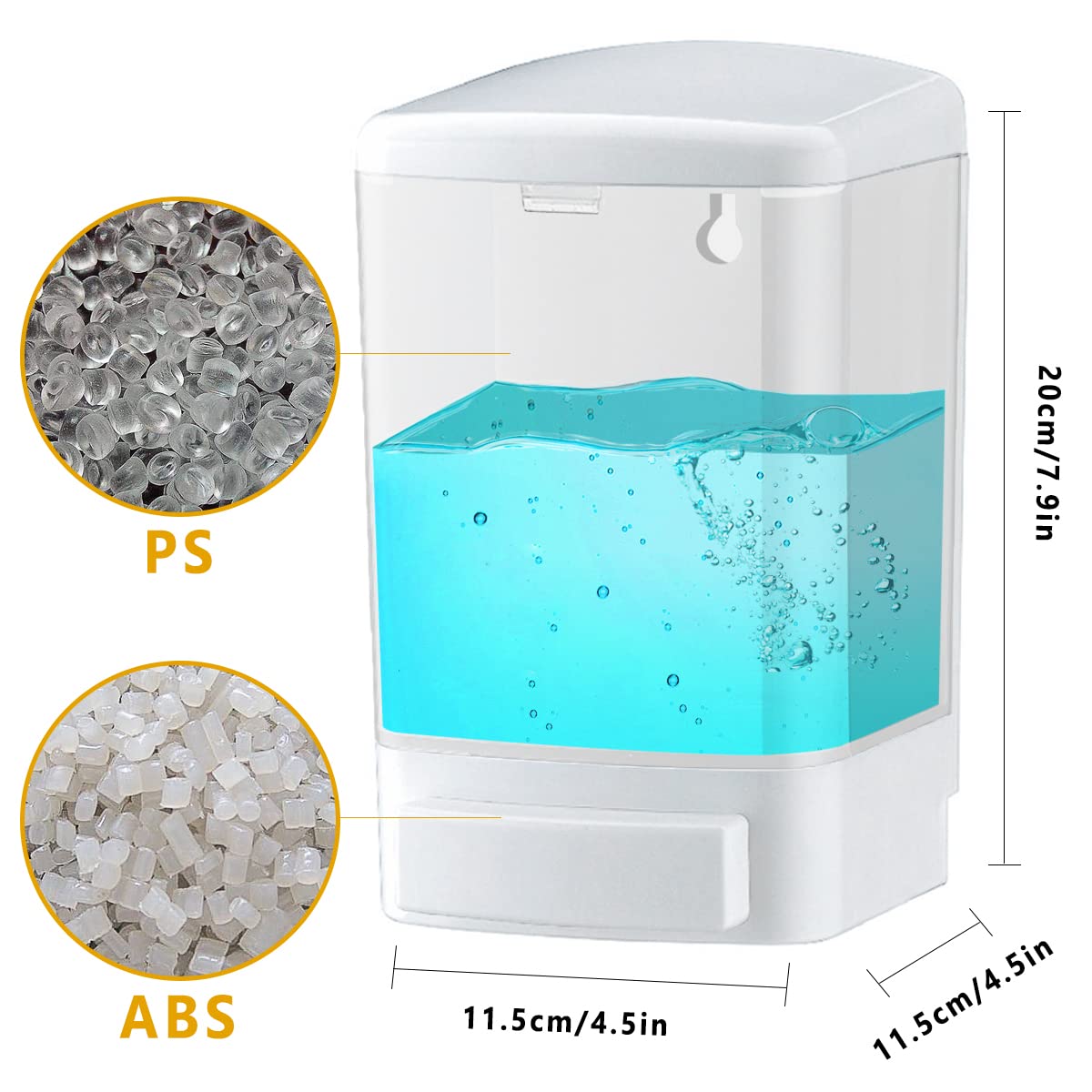 Iealods Manual Soap Dispenser Kitchen Bathroom Wall Mounted Soap Dispenser Commercial Soap Dispenser For Liquid Containers Shamp