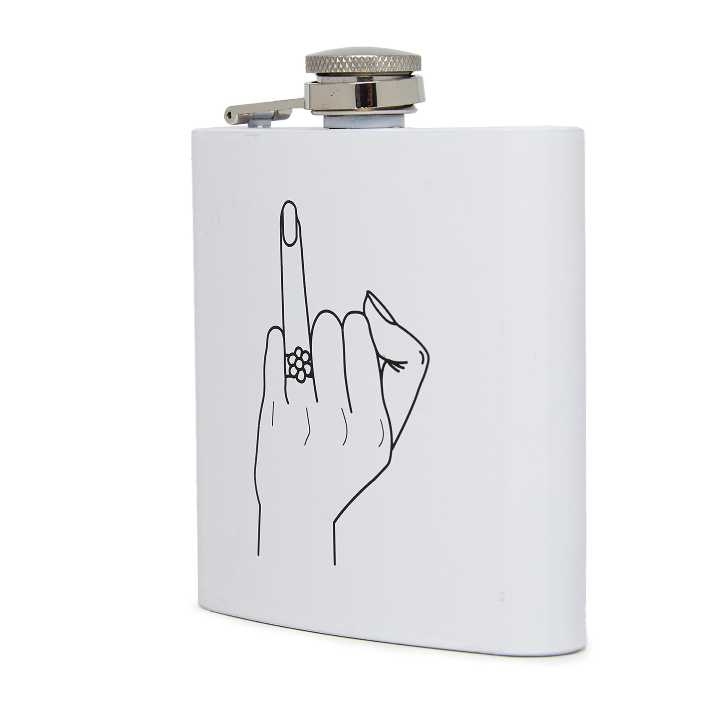 Stainless Steel Flask - Ring Finger (White)