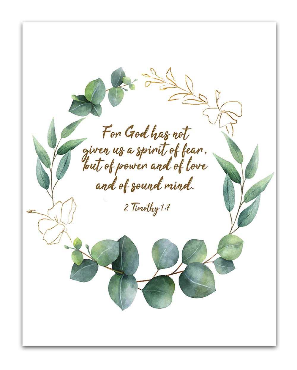 Tj Originals - For God Has Not Given , The Lord Stood With Me , 2 Timothy , Christian Bible Quote , Bible Verse Wall Print , Unf