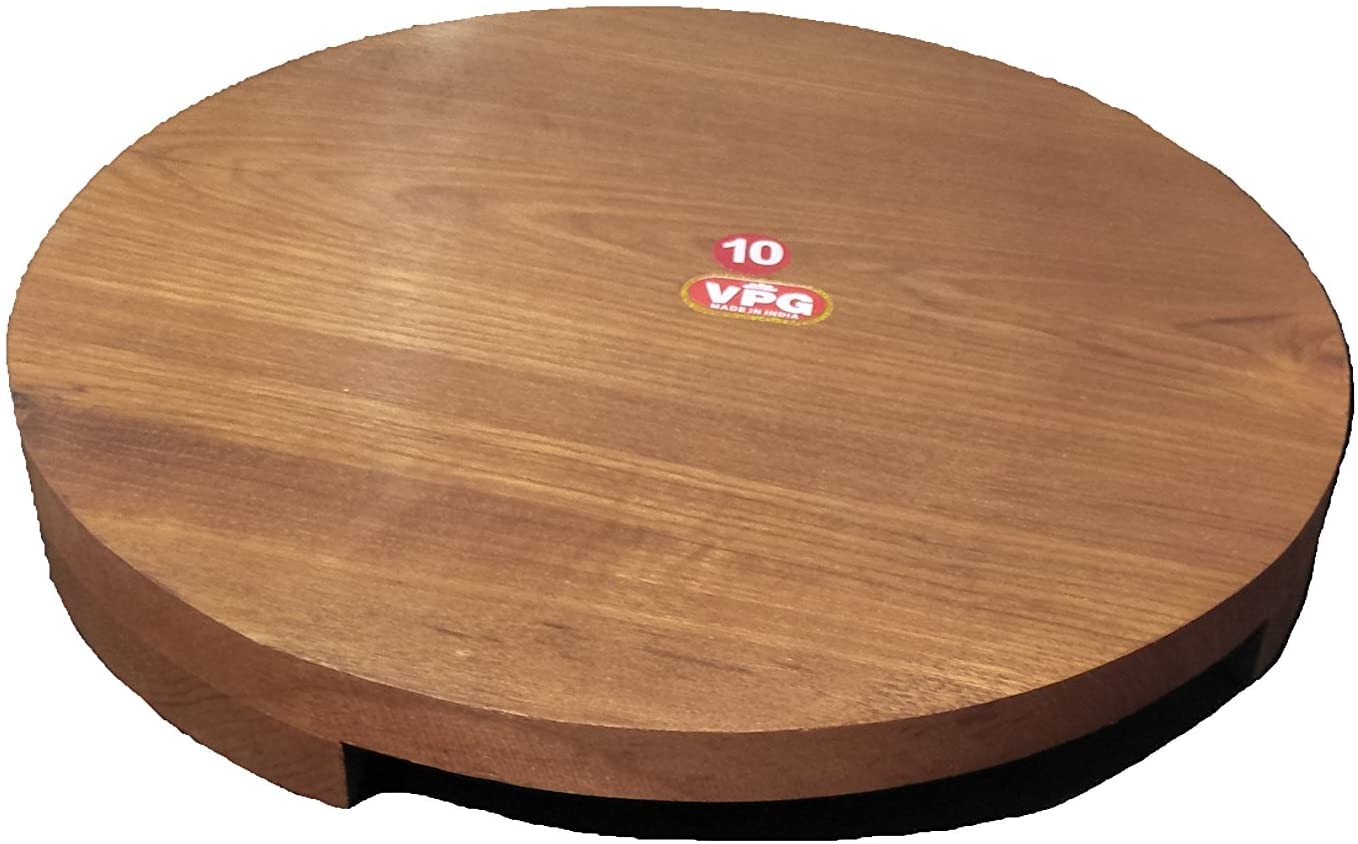 Wooden Polpat-Roti Roller/Chakla-Belan/Rolling Pin 8.5 Inches,Round Board,Valentine Day Gifts