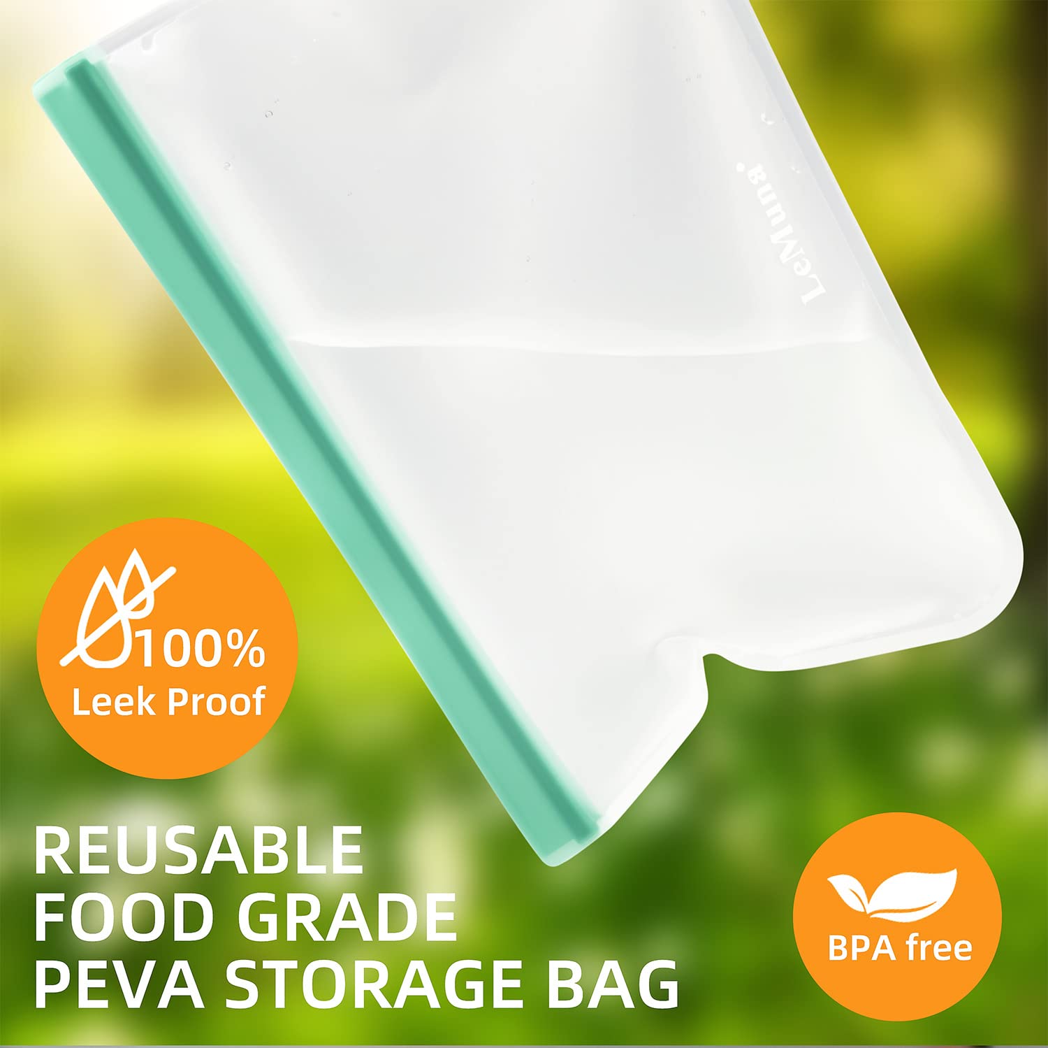 Lemuna 12 Pack Reusable Food Storage Bags With Baggy Rack (4 Gallon Freezer Bags, 4 Reusable Sandwich Bag, 4 Reusable Snack Bags