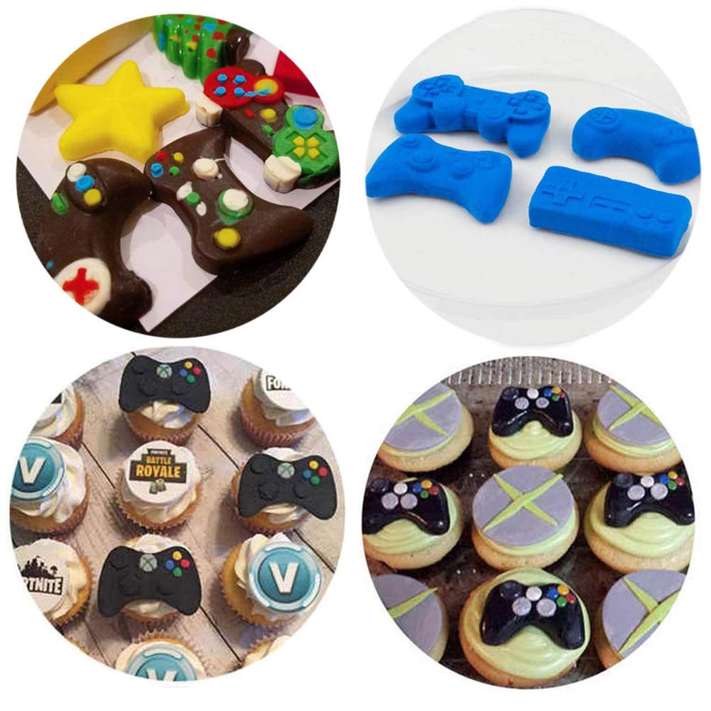 Game Controller Silicone Mold, Gift For Boys, Non-Stick Food Grade Silicone Molds For Chocolate, Candy, Jelly, Ice Cube, Dog Tre