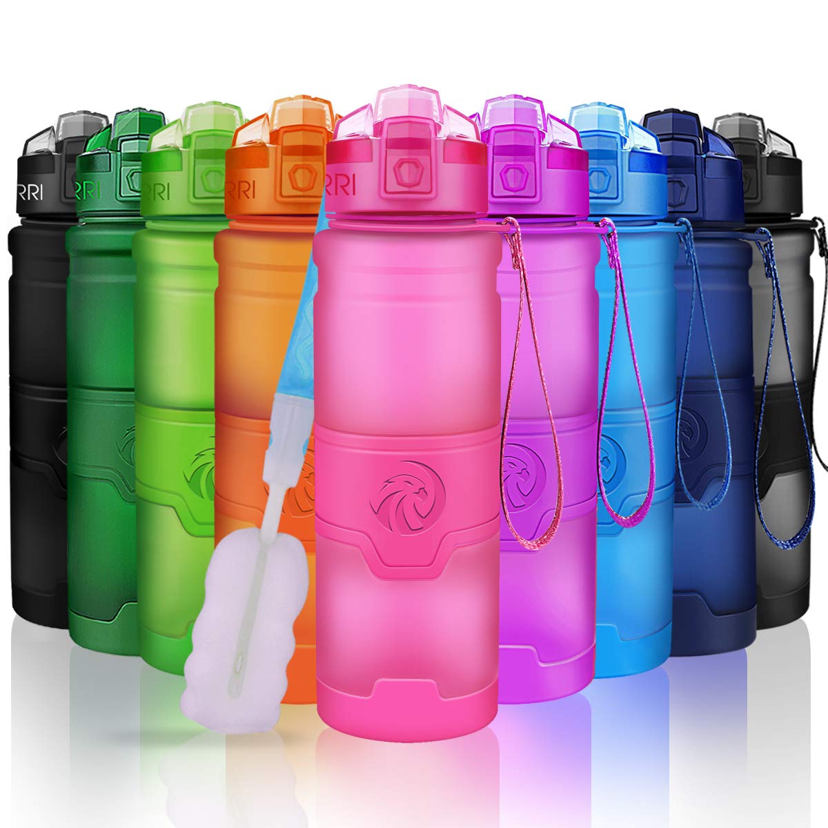 ZORRI Sport Water Bottle Kids, 700ml/24oz - Bpa Free Eco-Friendly Tritan Plastic, Reusable Drinks Water Bottles Filter, Leak Pro