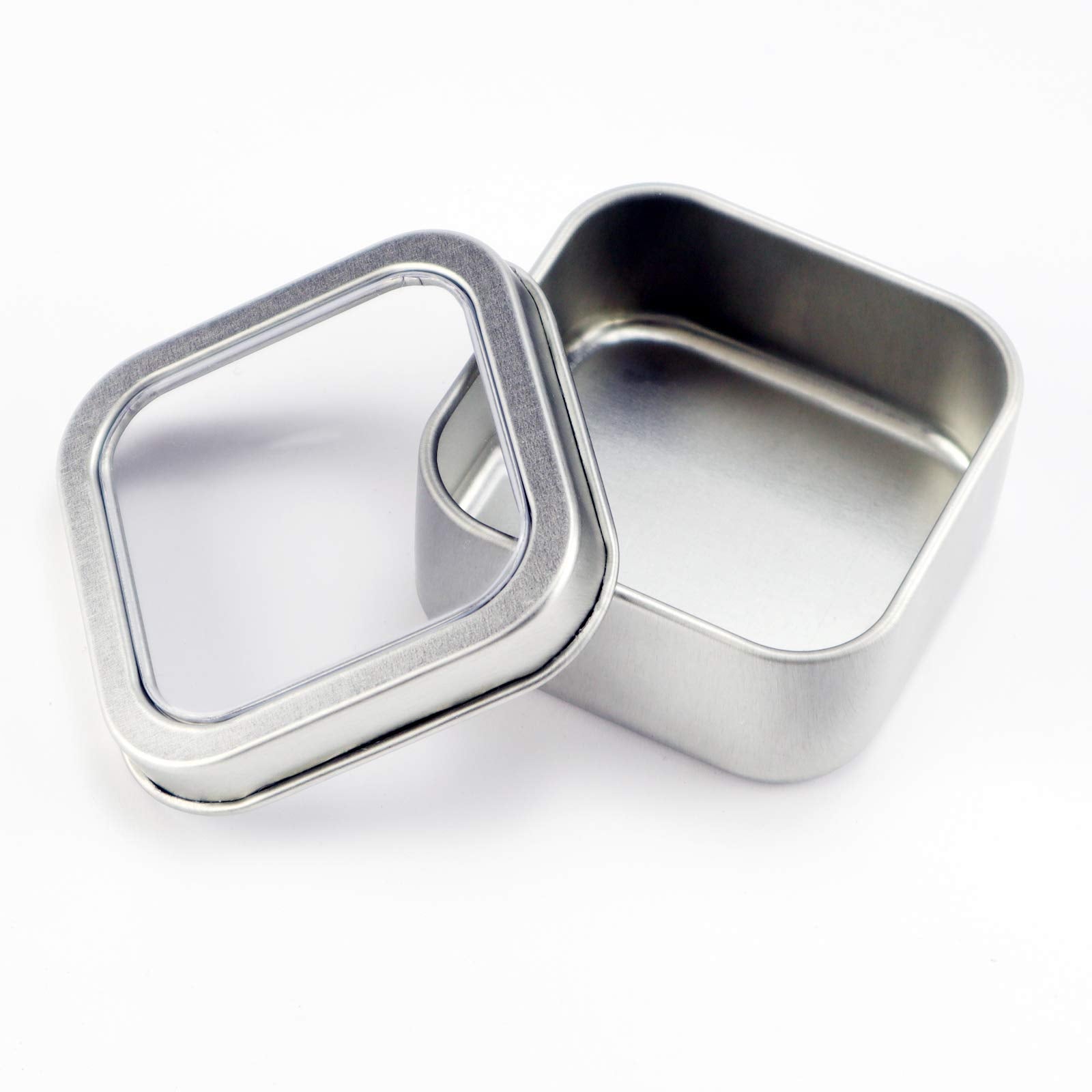 Square Metal Tins With Window Lids By Celebrate It, 30Ct.
