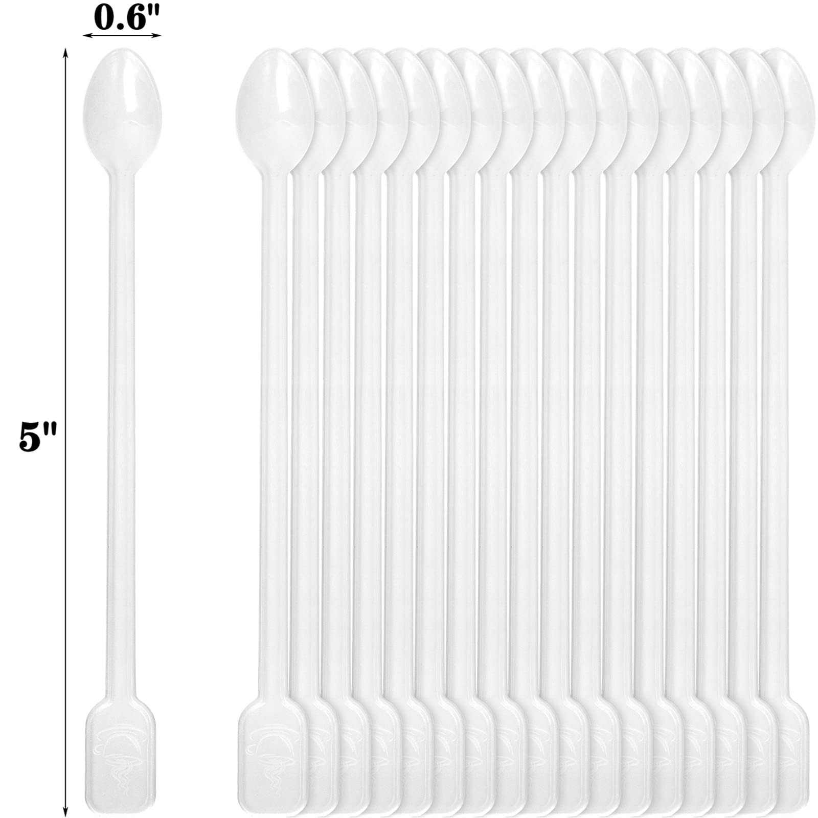Deayou 1000 Pcs Plastic Coffee Stirrer, 5'' Disposable Stir Sticks For Drinks Cocktails, Mini Coffee Stirring Spoon Rod For Blen