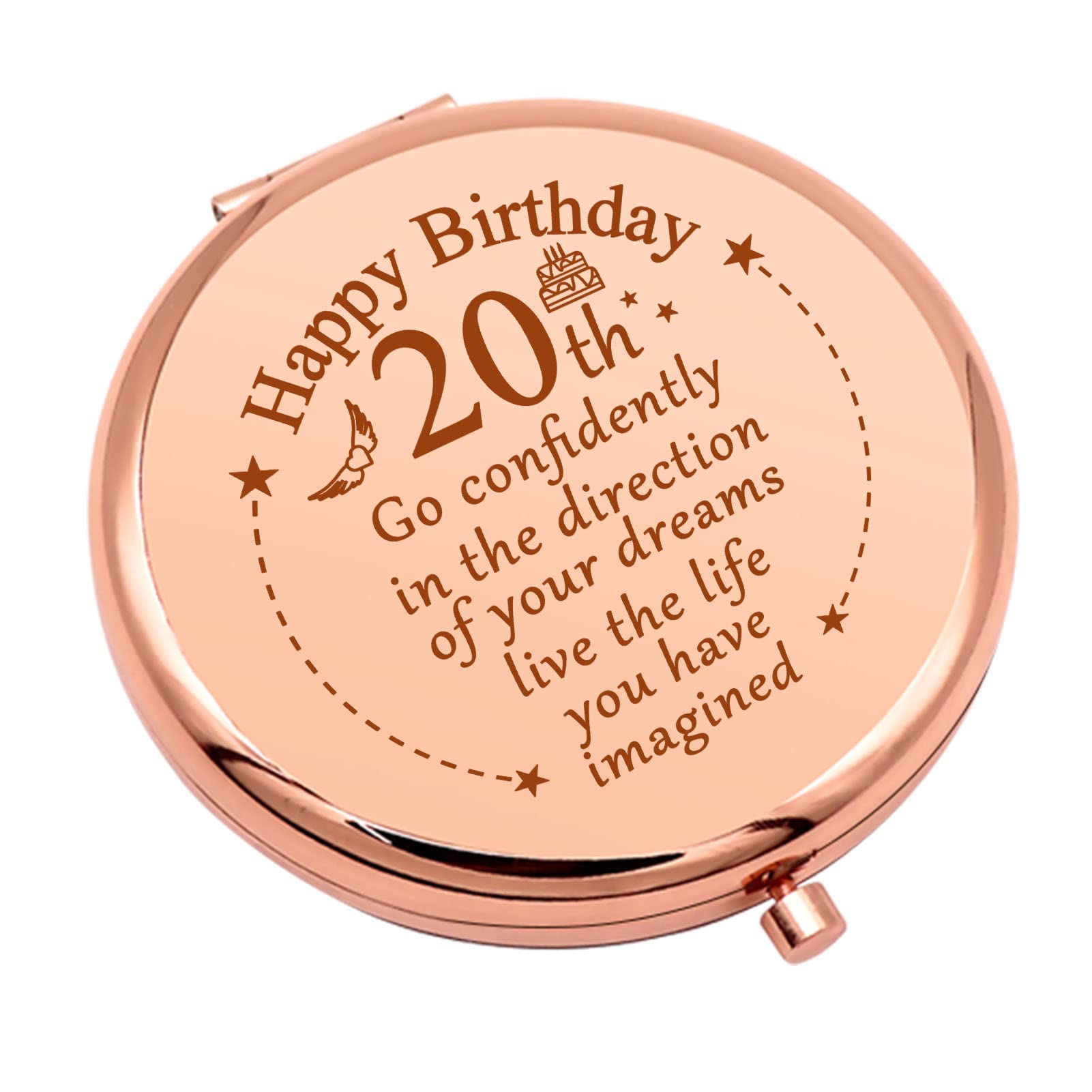 20Th Birthday Gifts For Girls Friend 20 Year Old Birthday Gifts Inspirational Gifts Makeup Mirror For Daughter Niece Happy 20Th