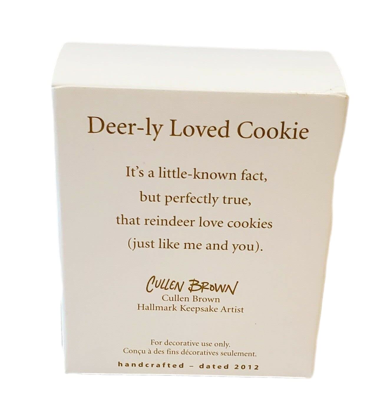 Hallmark 2012 Deer-ly Loved Cookie Miniature Ornament