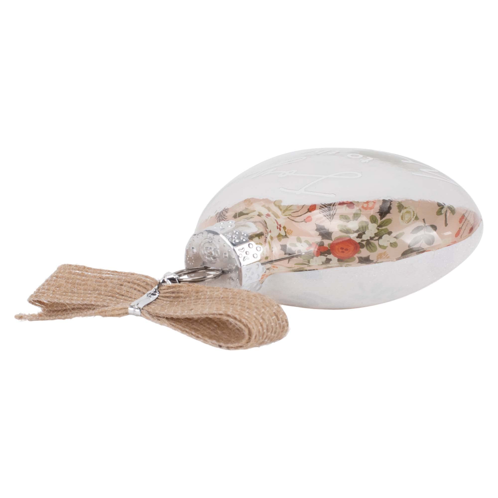 Elanze Designs Joy to The World Floral Pink 4 inch Glass Round Disc Christmas Ornament