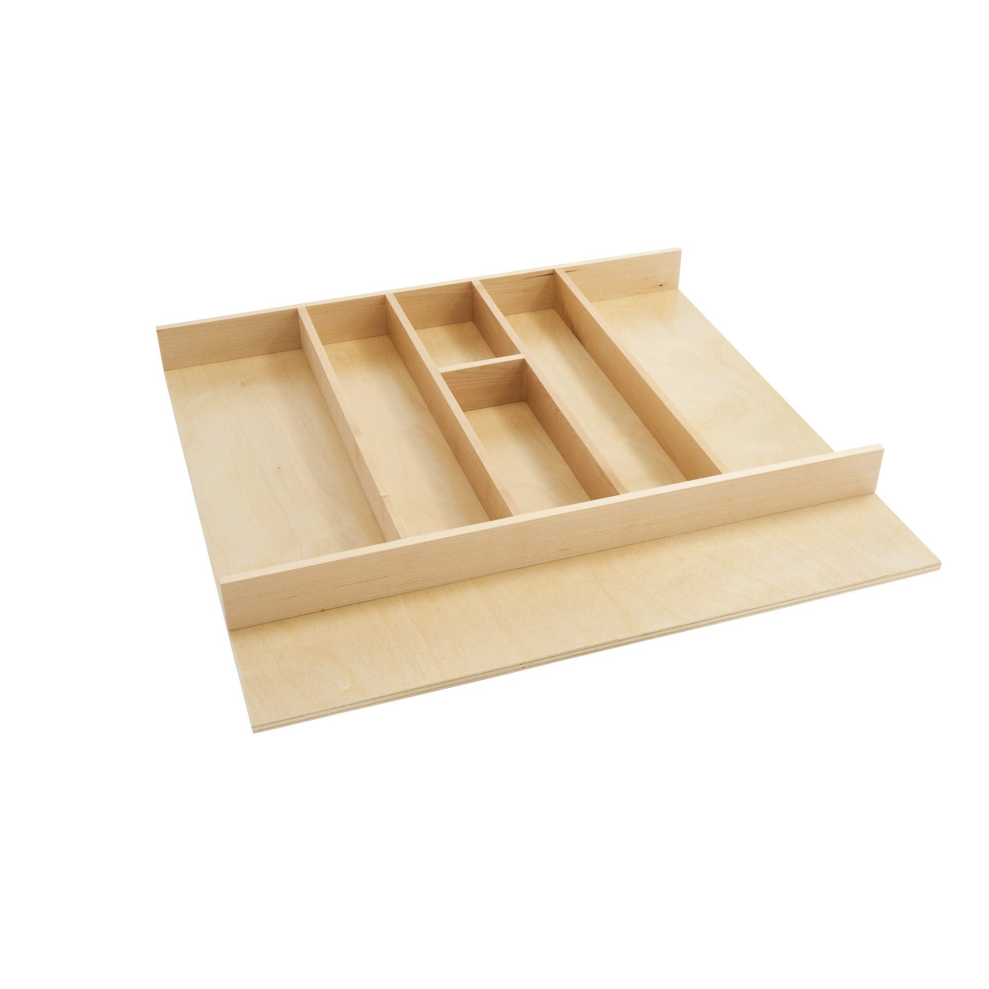Rev-A-Shelf Trim-To-Fit Shallow Drawer Organizer For Kitchen Utensils, Cutlery Cabinet Storage Divider Insert, 23.98 X 21.97 In,