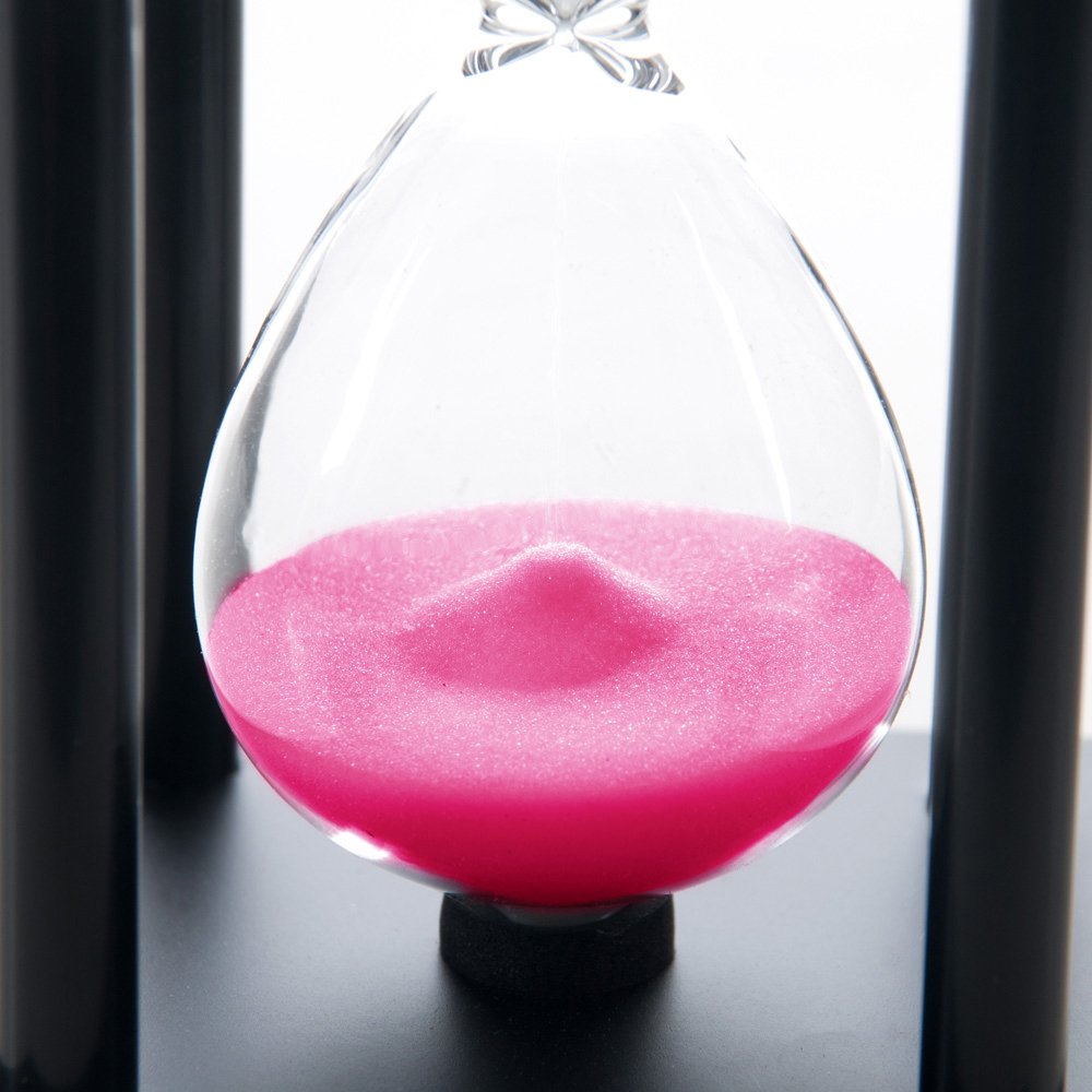 Bellaware 60 Minutes Hourglass  Wood Sand Timer Pink