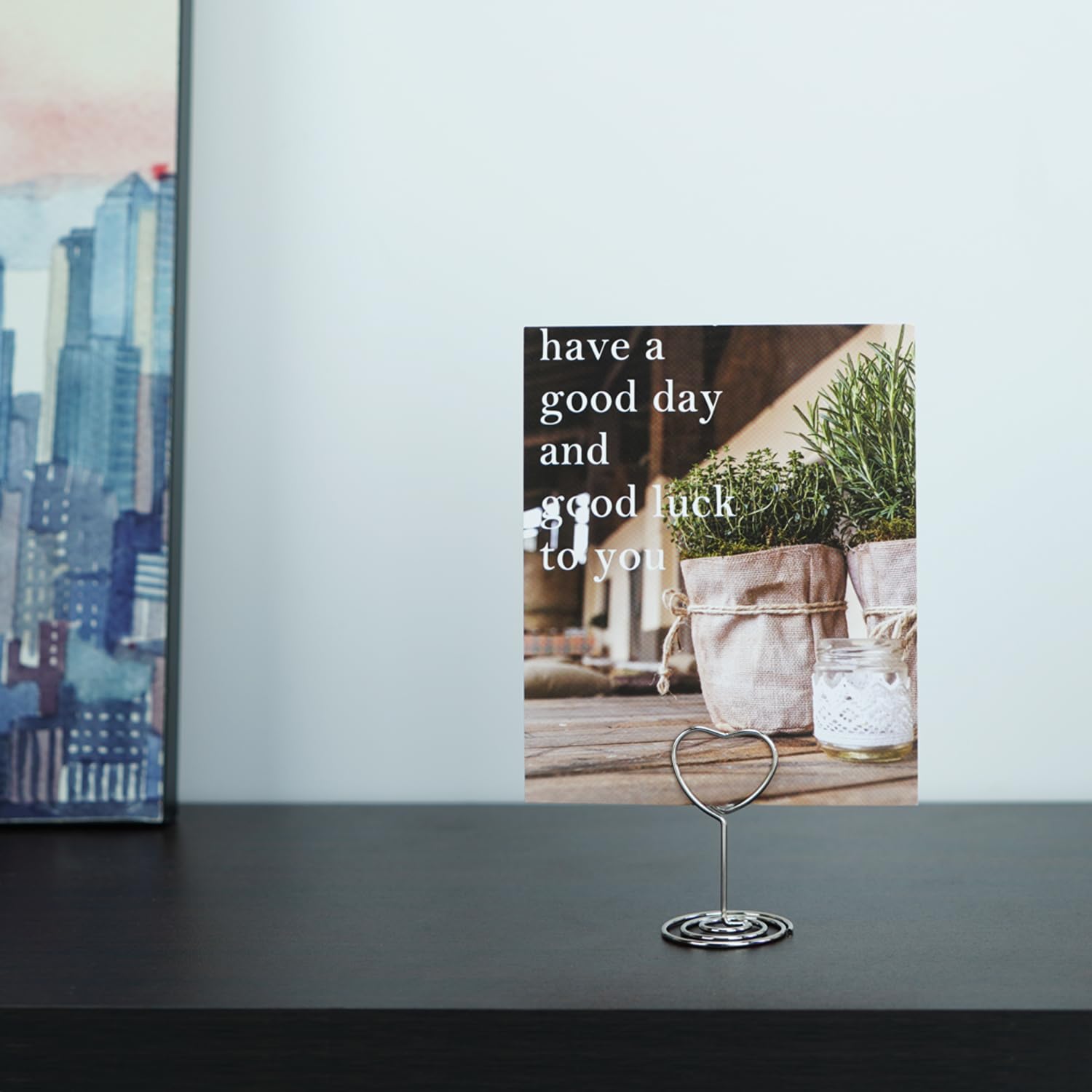 Jofefe 20Pcs Mini Place Card Holder, Table Number Holders, Table Card Holders, Table Number Stands, Wire Table Picture Photo Hol