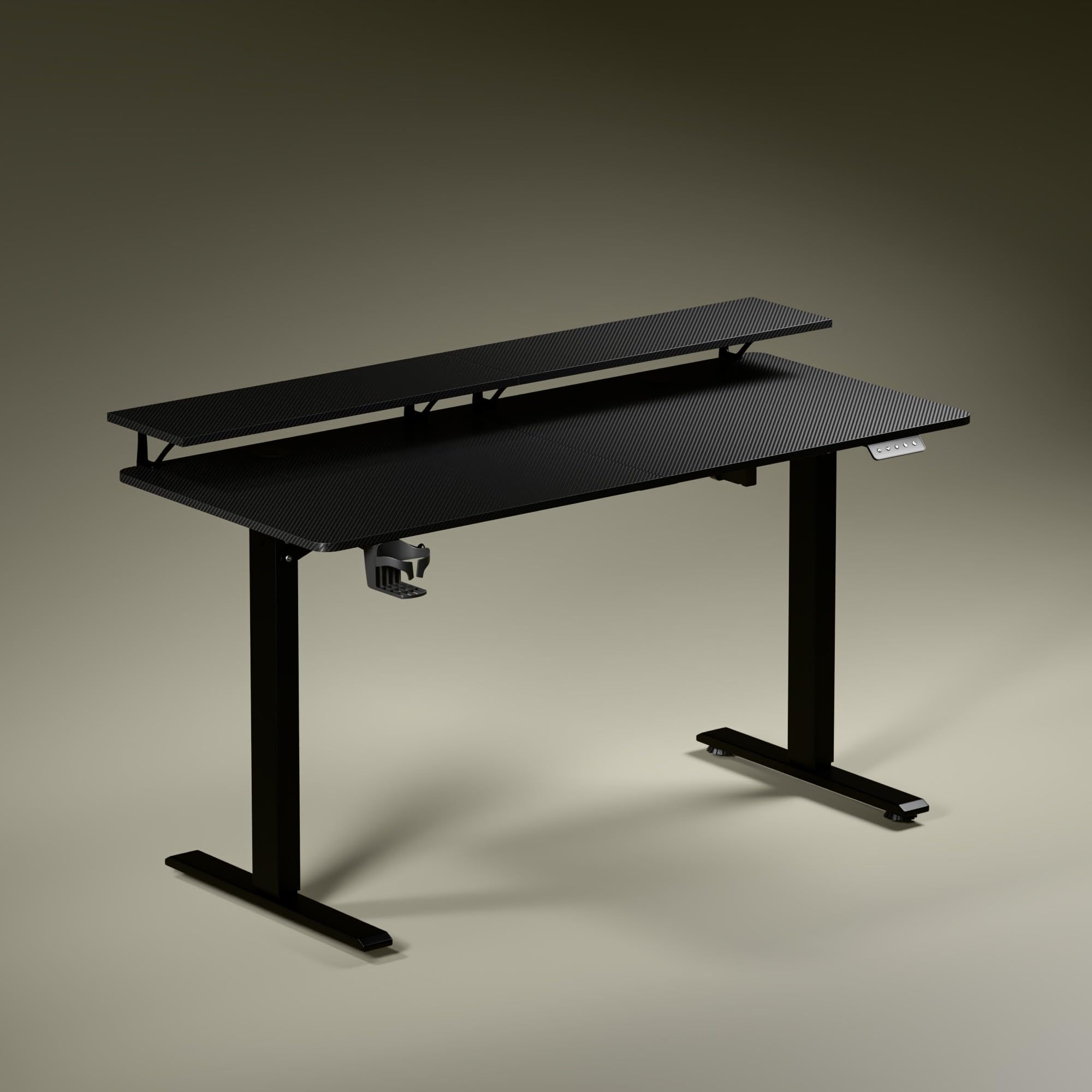 Green Soul Elevate MultiPurpose Electric Height Adjustable Office Desk With Monitor Riser, Ergonomic Spacious Sit Stand Solutio