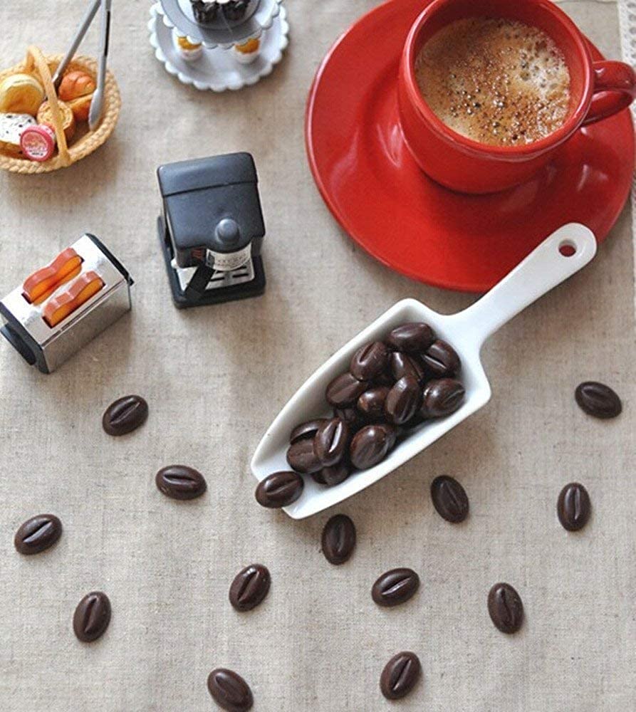 Qtmy 4 Pack 55 Mini Coffee Beans Mold Silicone For Chocolate Candy Ice Cube Jelly Pill Making Dog Treat Bakeware Baking Cake Dec