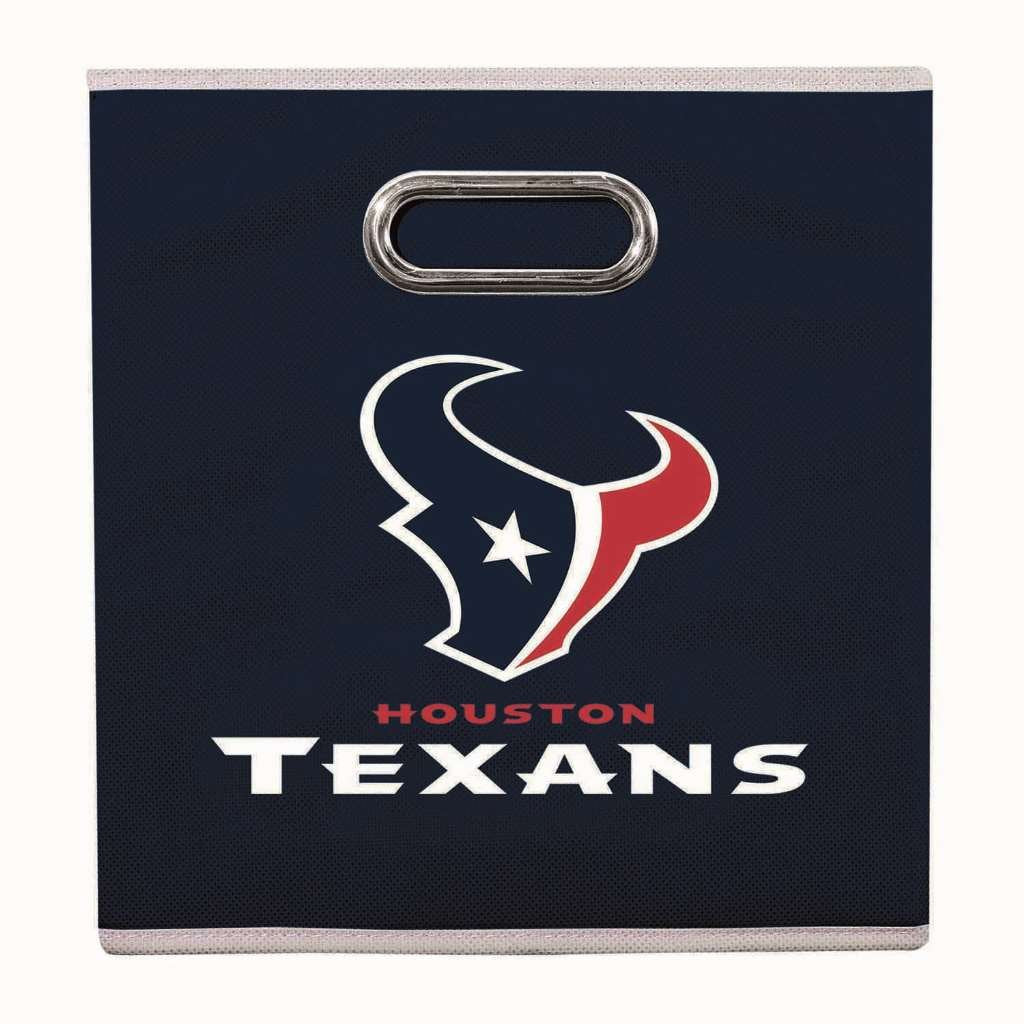 Franklin Sports Nfl Houston Texans Collapsible Storage Bin Nfl Folding Cube Storage Container Fits Bin Organizers Fabric Nfl Tea