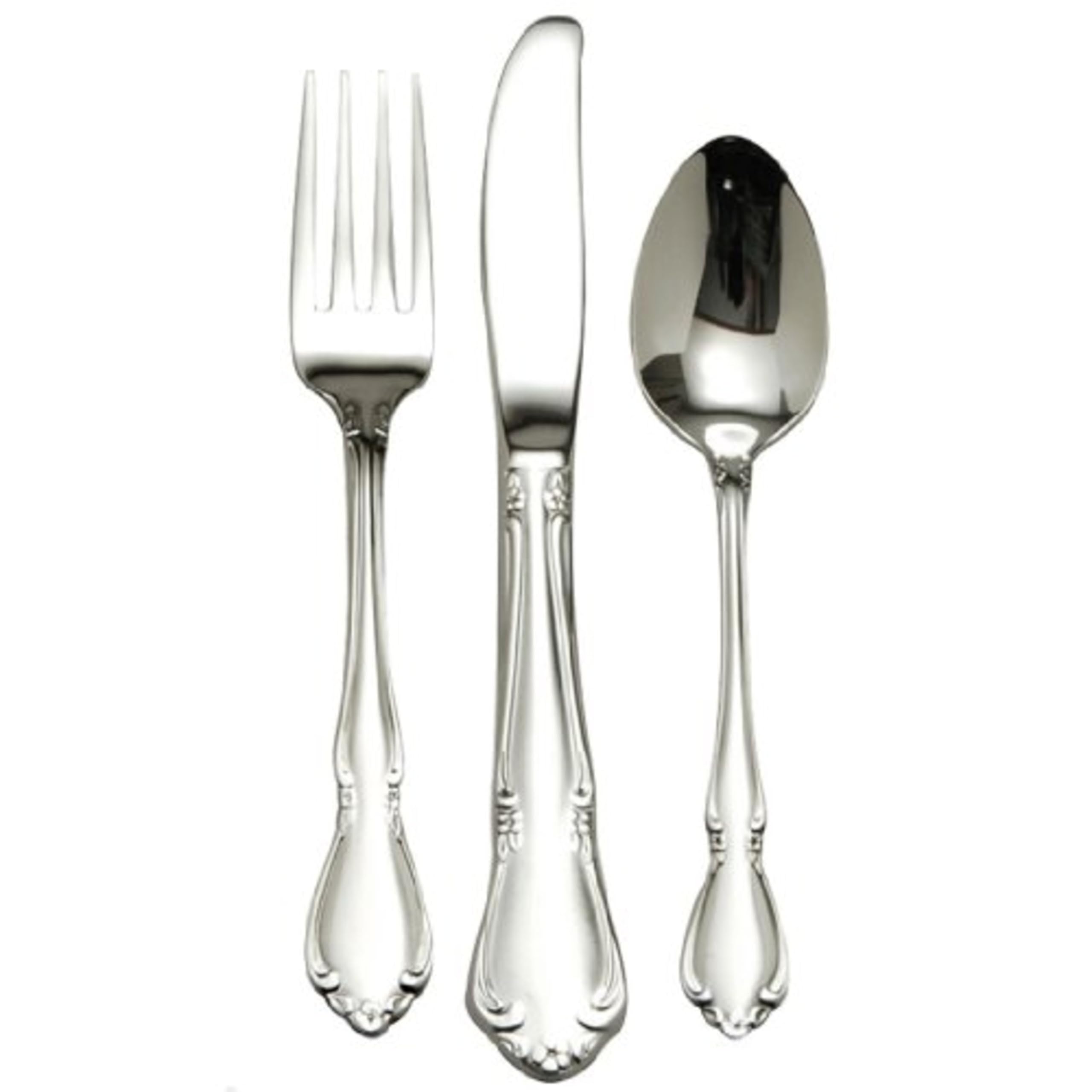 Oneida Chateau 3 Piece Child Flatware Set 18/10 Stainless Steel, Silver