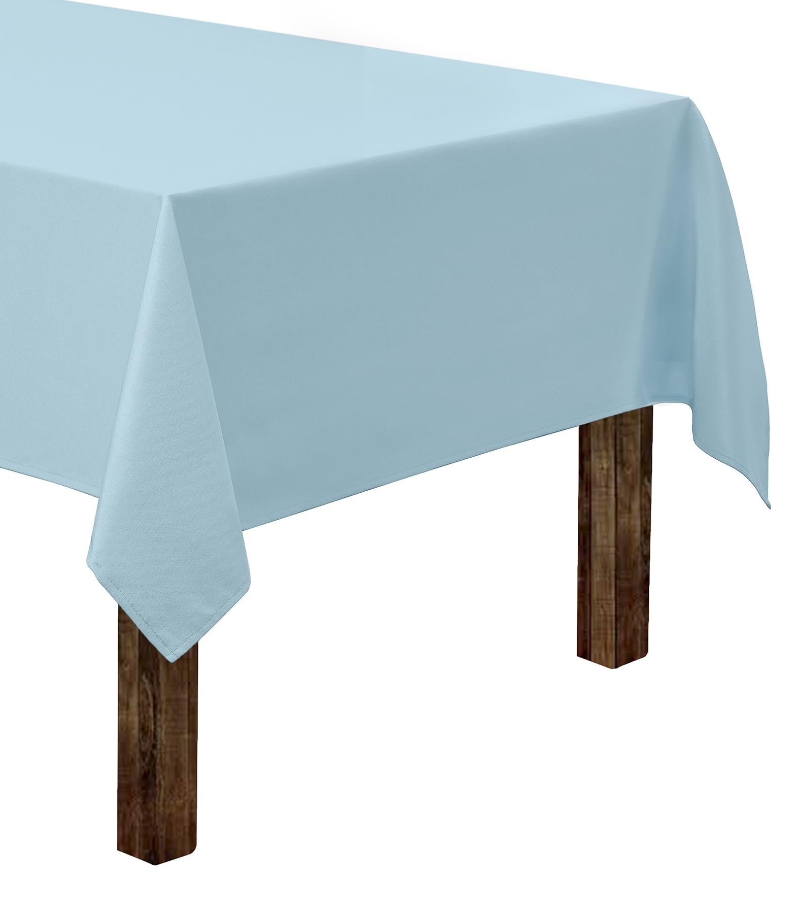 Gee Di Moda Rectangle Tablecloth - 60 X 102 Inch Baby Blue Table Cloth For 6 Foot Rectangle Table - Heavy Duty Washable Fabric -