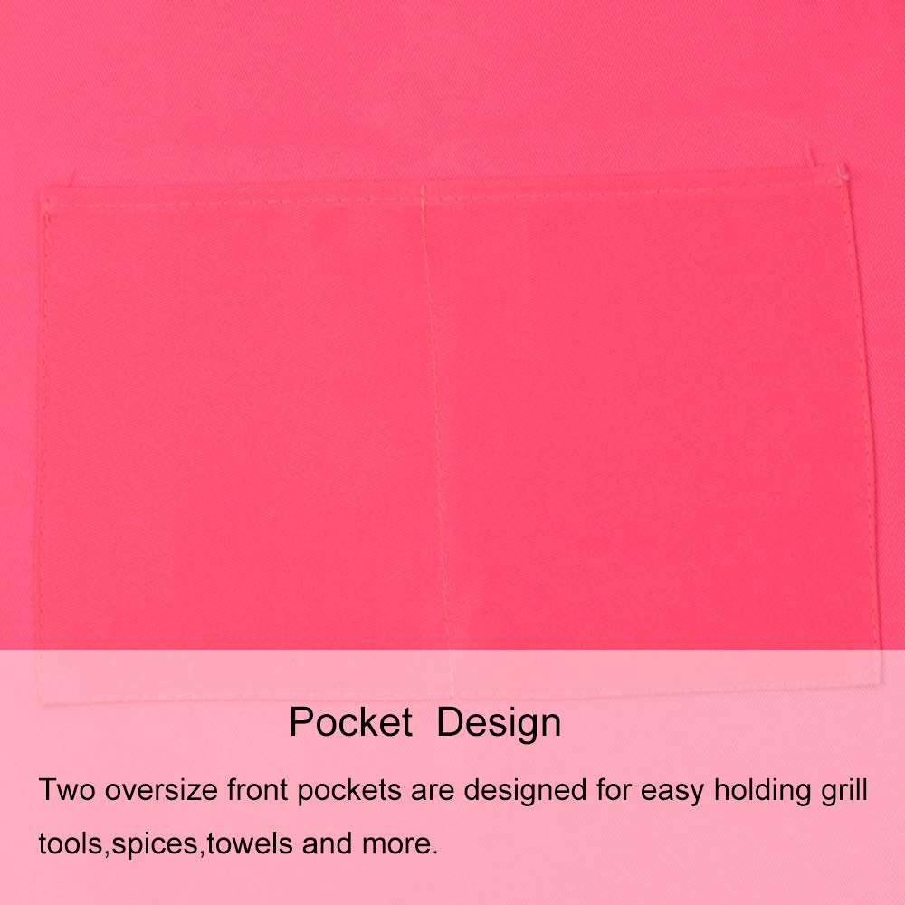 Sinland Kids Apron With Pocket 2 Pack Adjustable Children Chef Apron For Cooking Baking Painting (M: 6-12 Years)