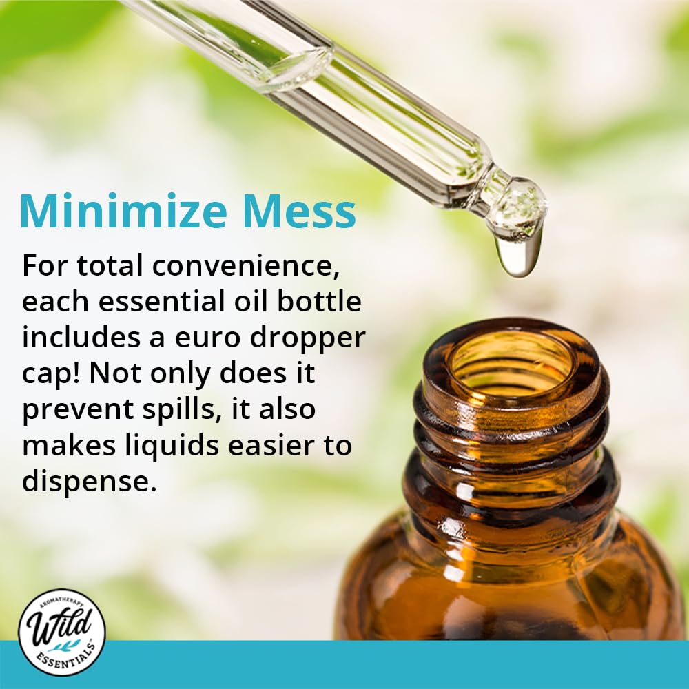 Messentials 24 Pack Of 10Ml Amber Glass Bottles With Euro Dropper Caps - Great For Essential Oils, Perfumes And Diy Aromatherapy