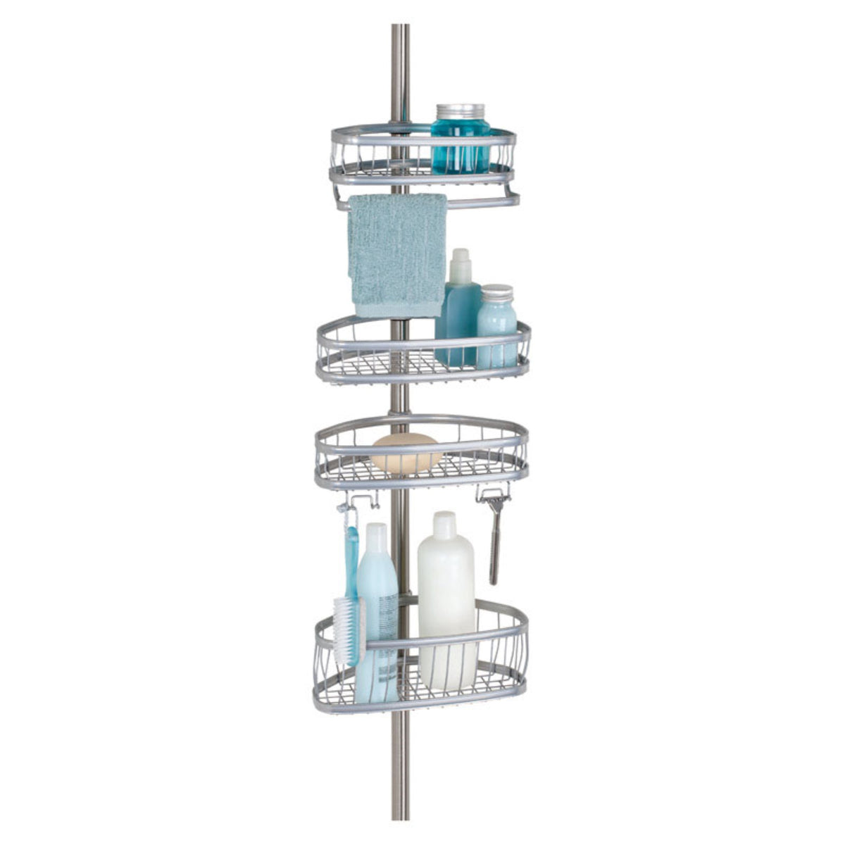 Tension Shwr Caddy Slvr (Pack Of 1)
