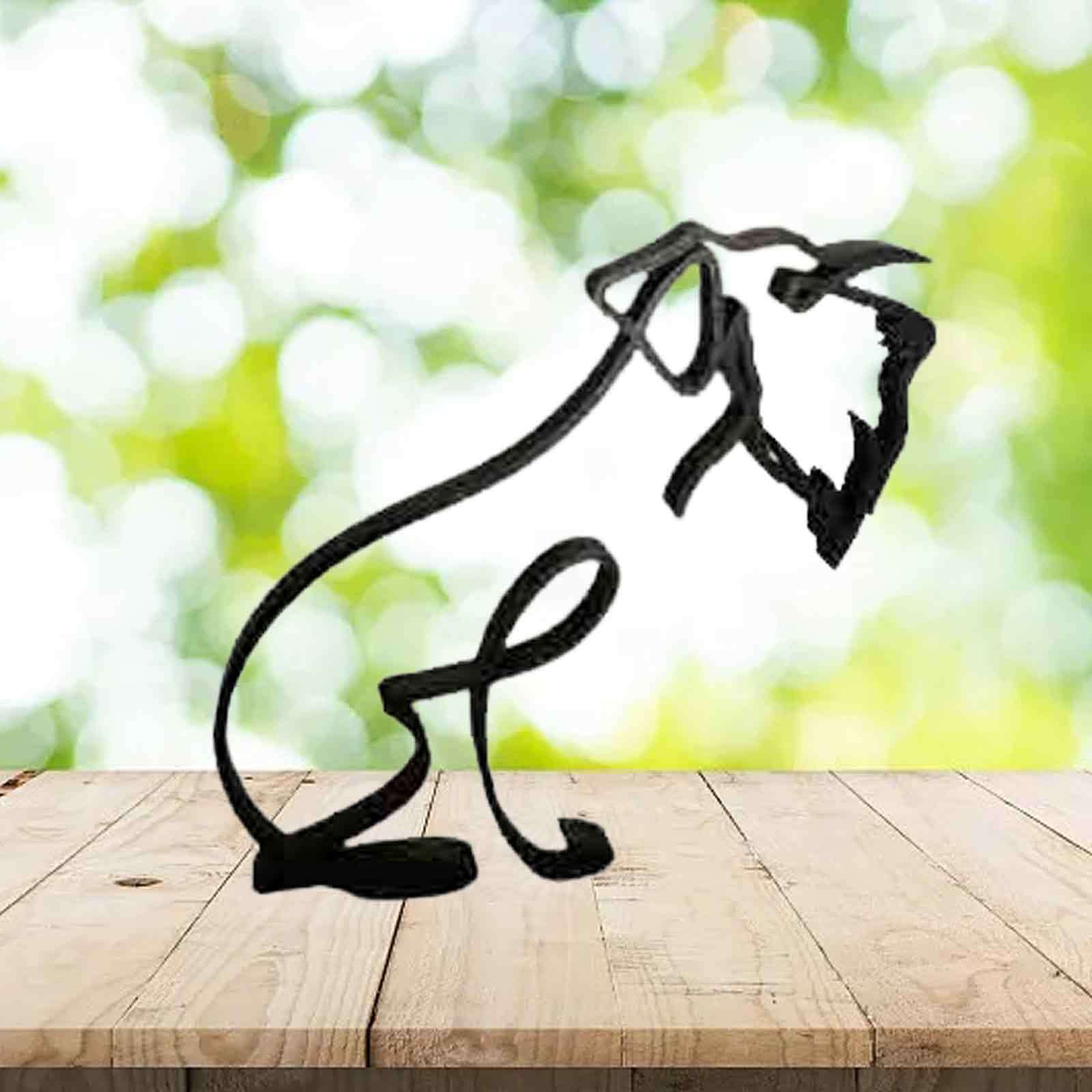 Dog Personality Animal Metal Sculpture Ornament