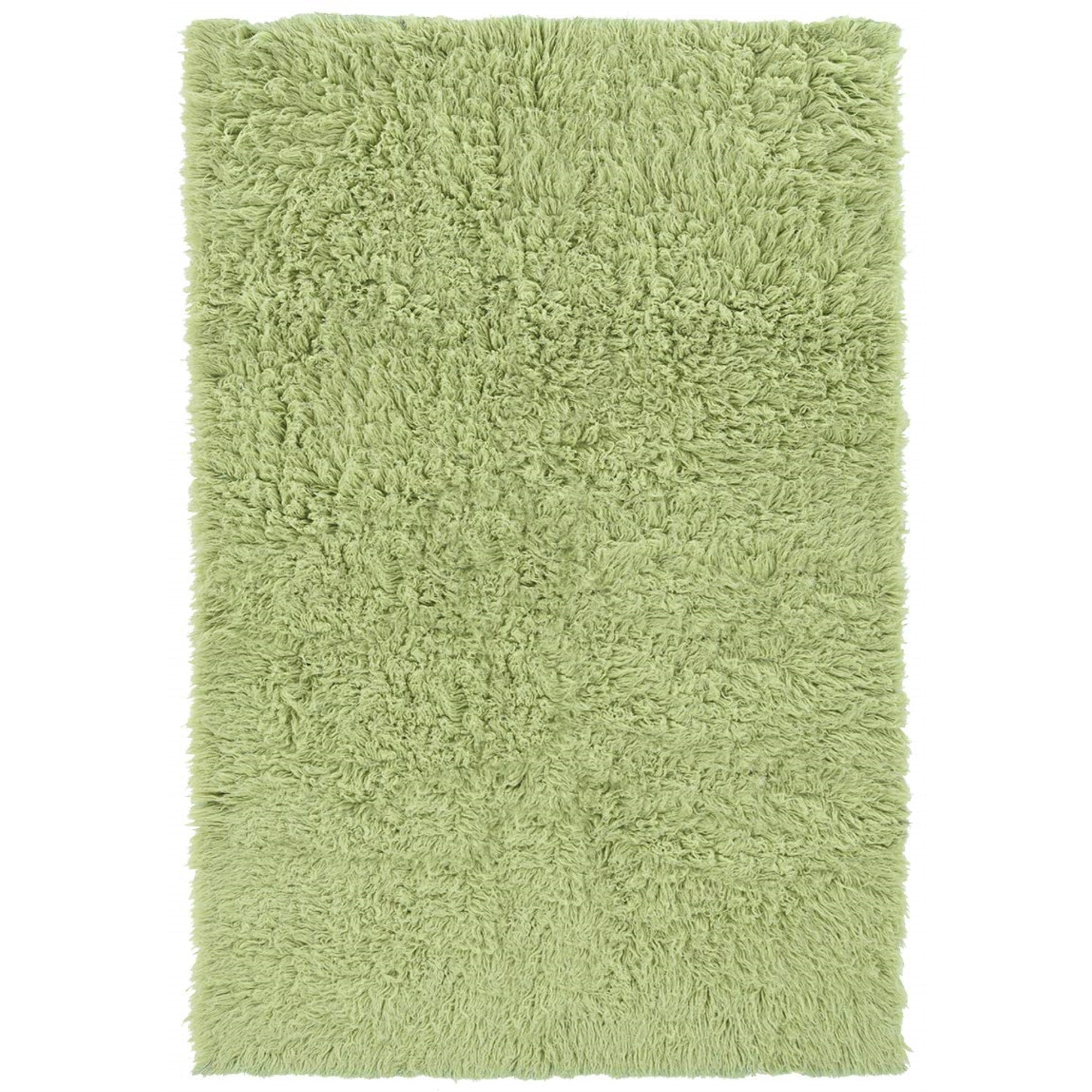New Flokati 1400gram Vivid Lime Green Wool Shag 8 X 10 Area Rug by Linon