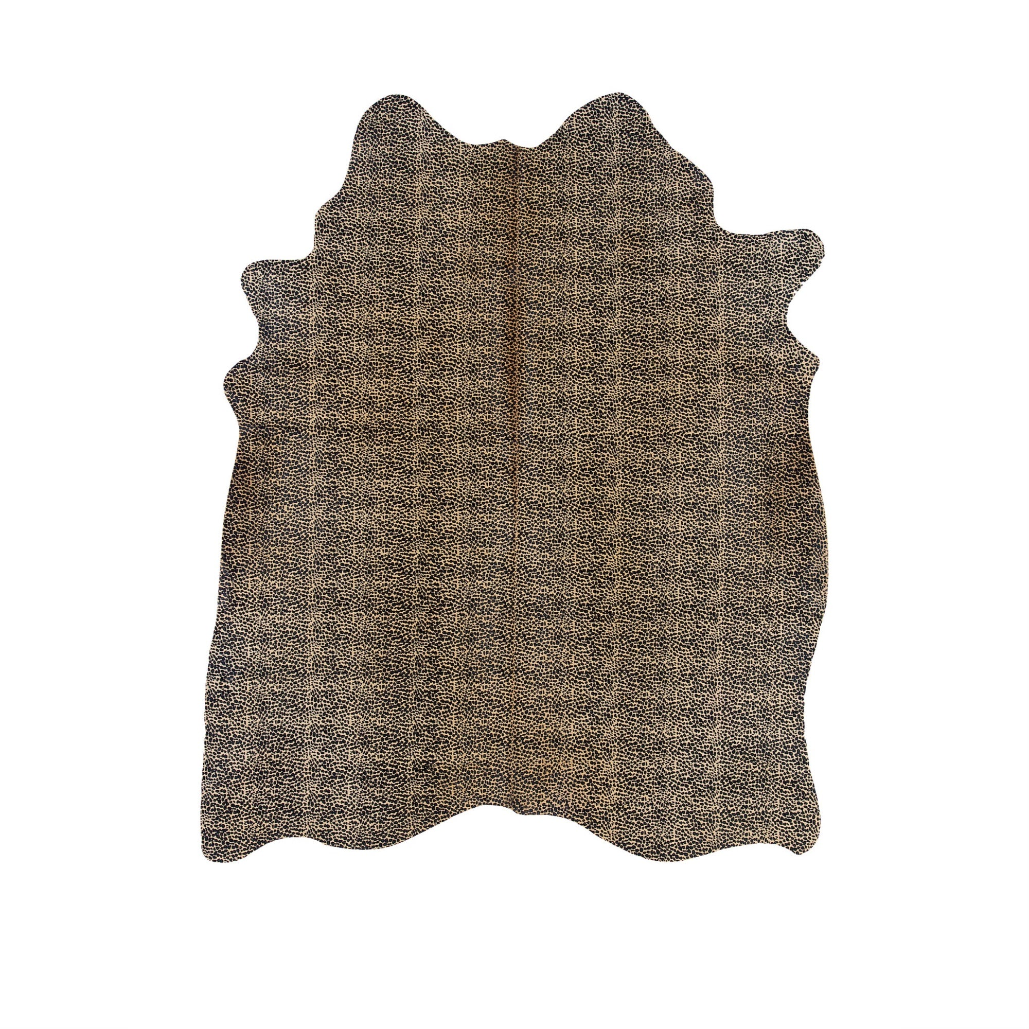 Linon Cowhide Cheetah Print Full Skin in Beige