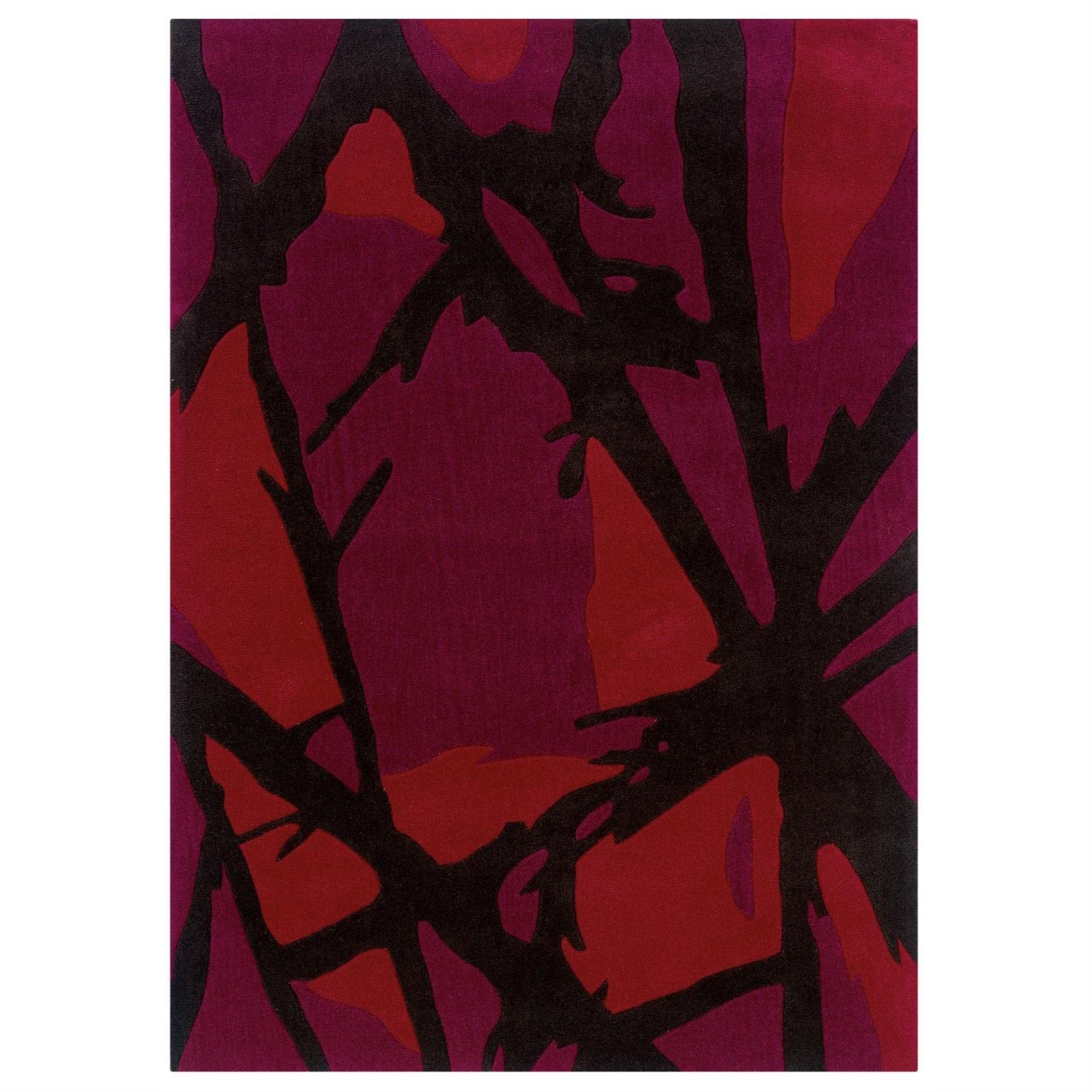 Trio Collection Rug Charcoal/Red