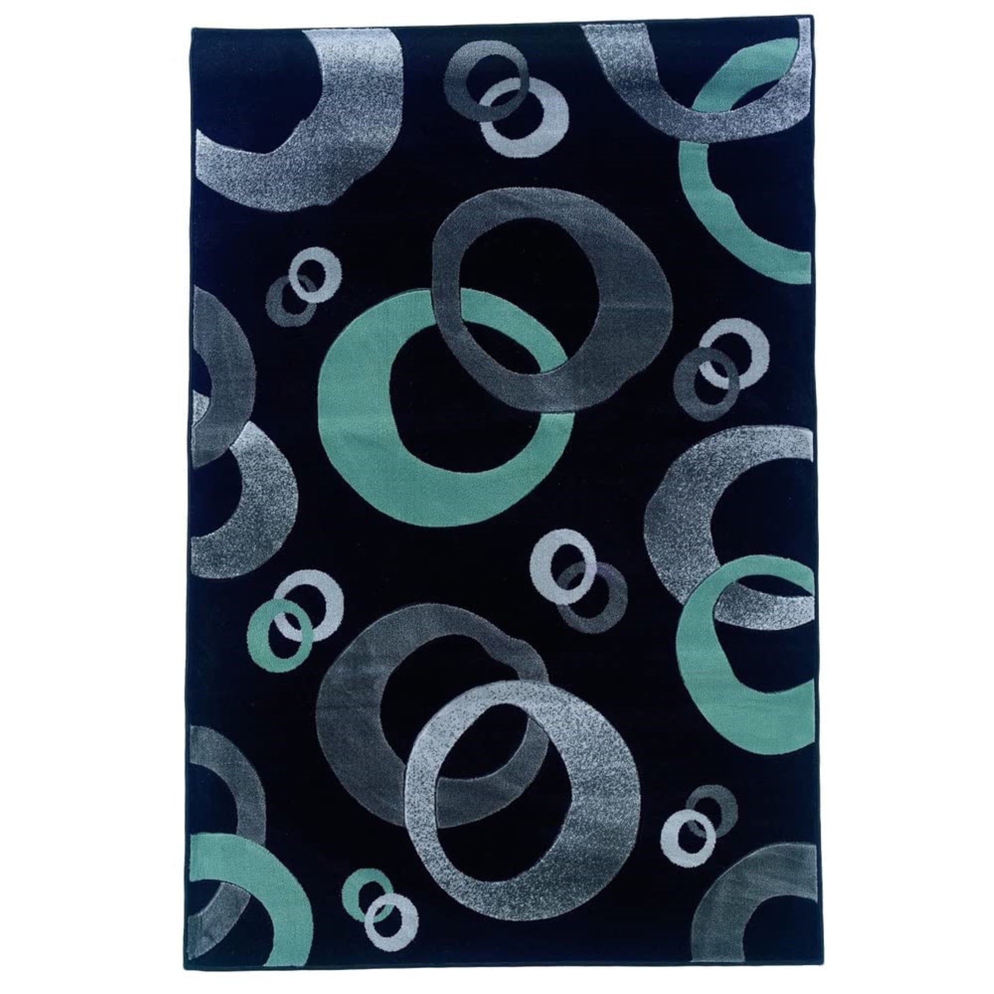 Linon Milan Black & Turquoise 5 x 7.7-2