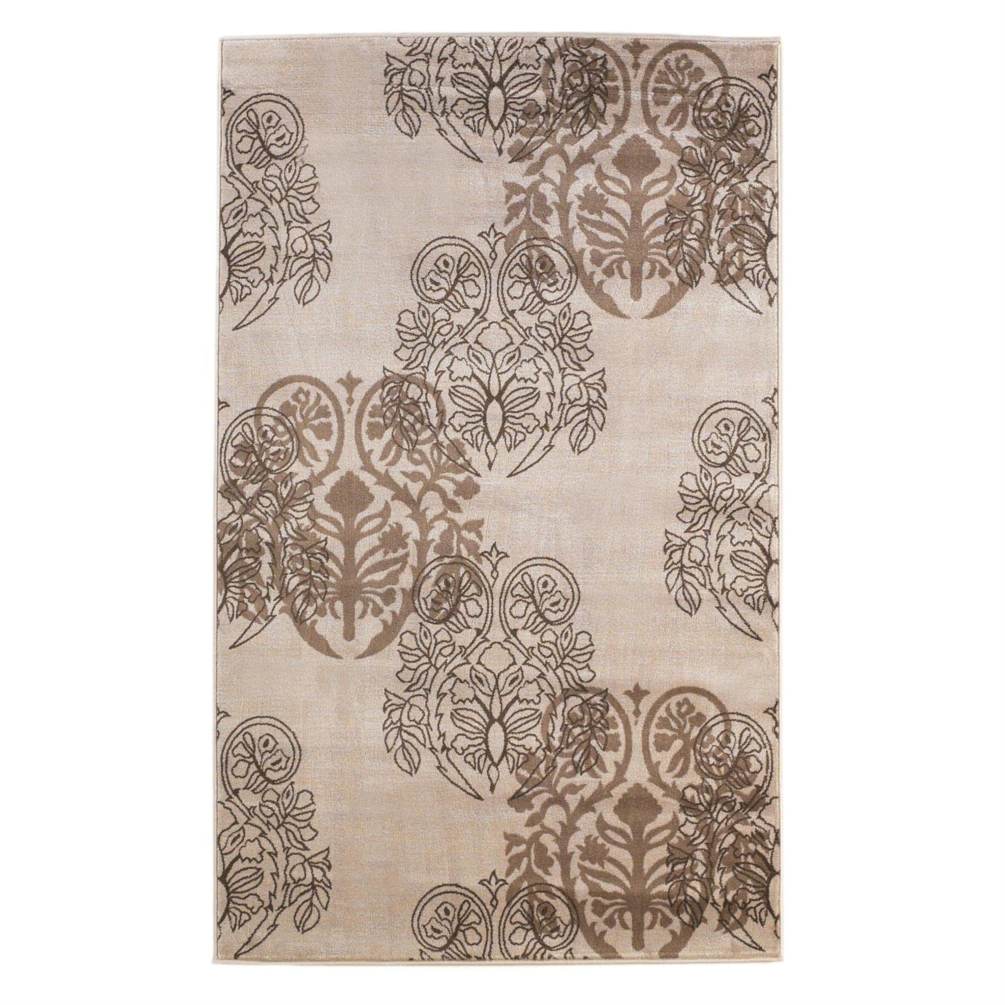 Linon Rugs Milan Cream Rug 5 x 77