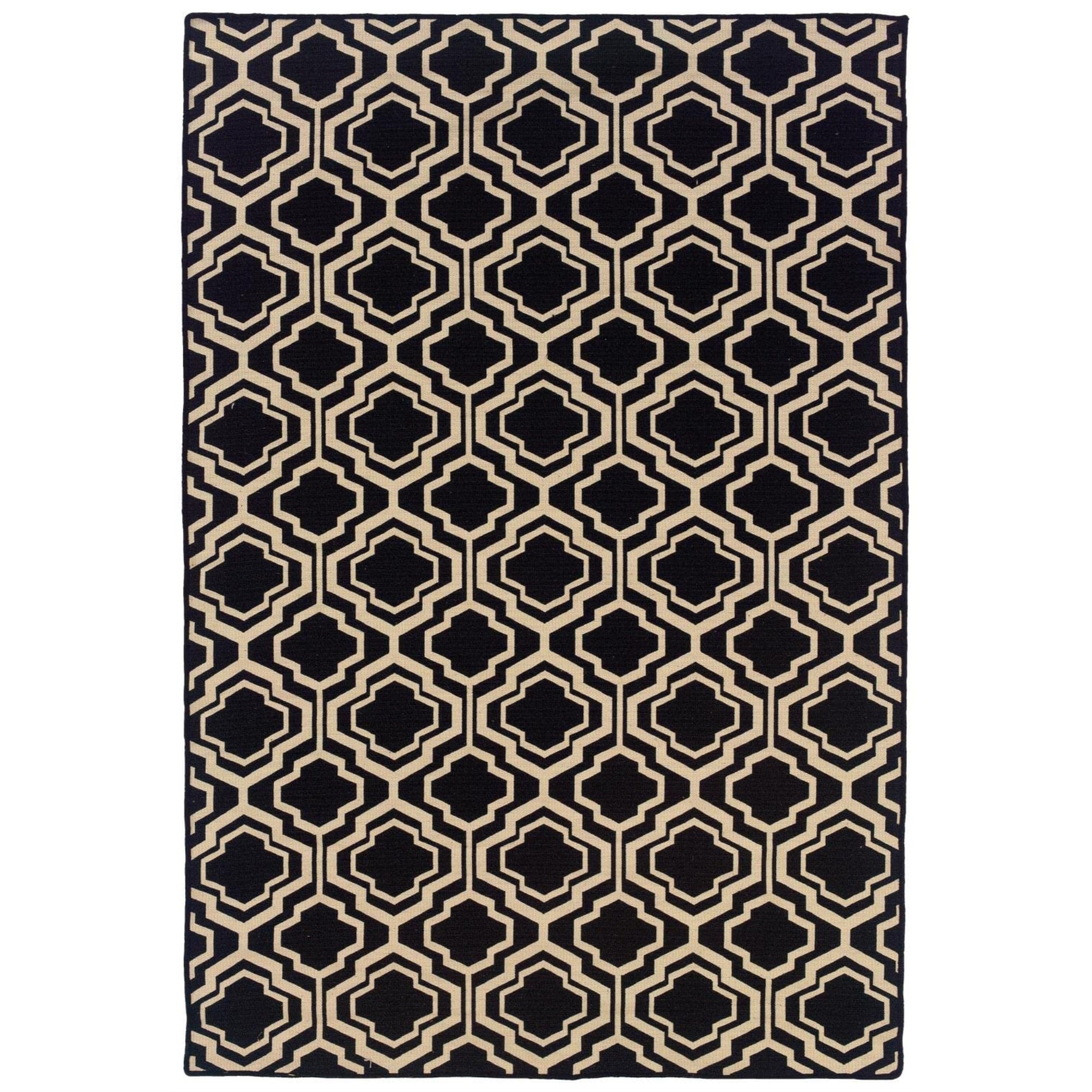 Linon Transitional Wool 5 X 8 Rectangle Area Rugs In Black Finish RUG-SA0958