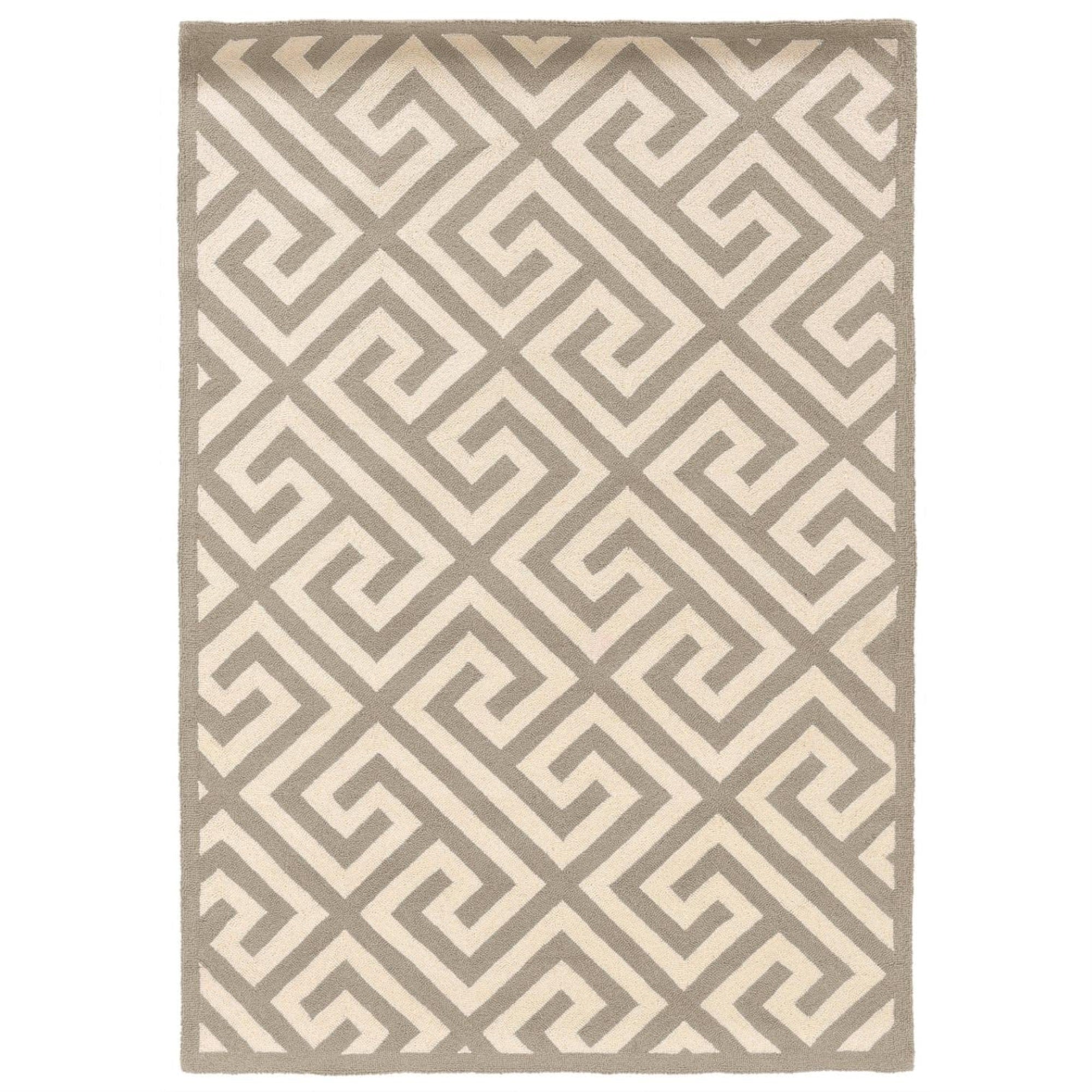 Linon Silhouette Grey Key Rug Rug Size: 110 x 210