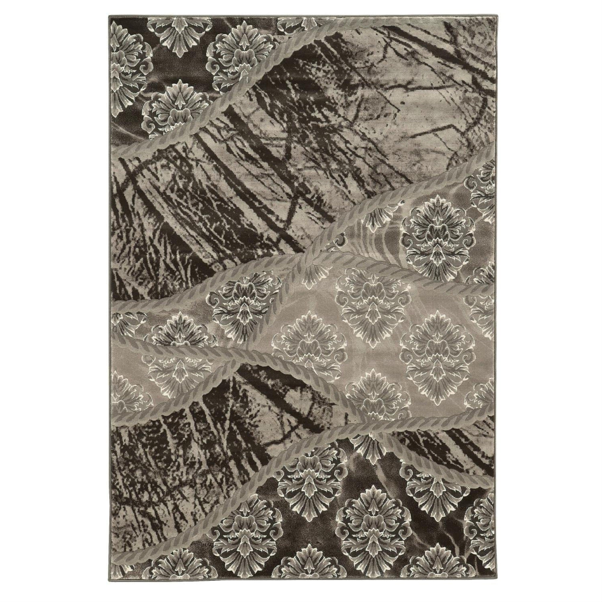 Linon Jewel Area Rug Beige 8 x 104 Contains Latex 8 x 10 Indoor Living Room Grey