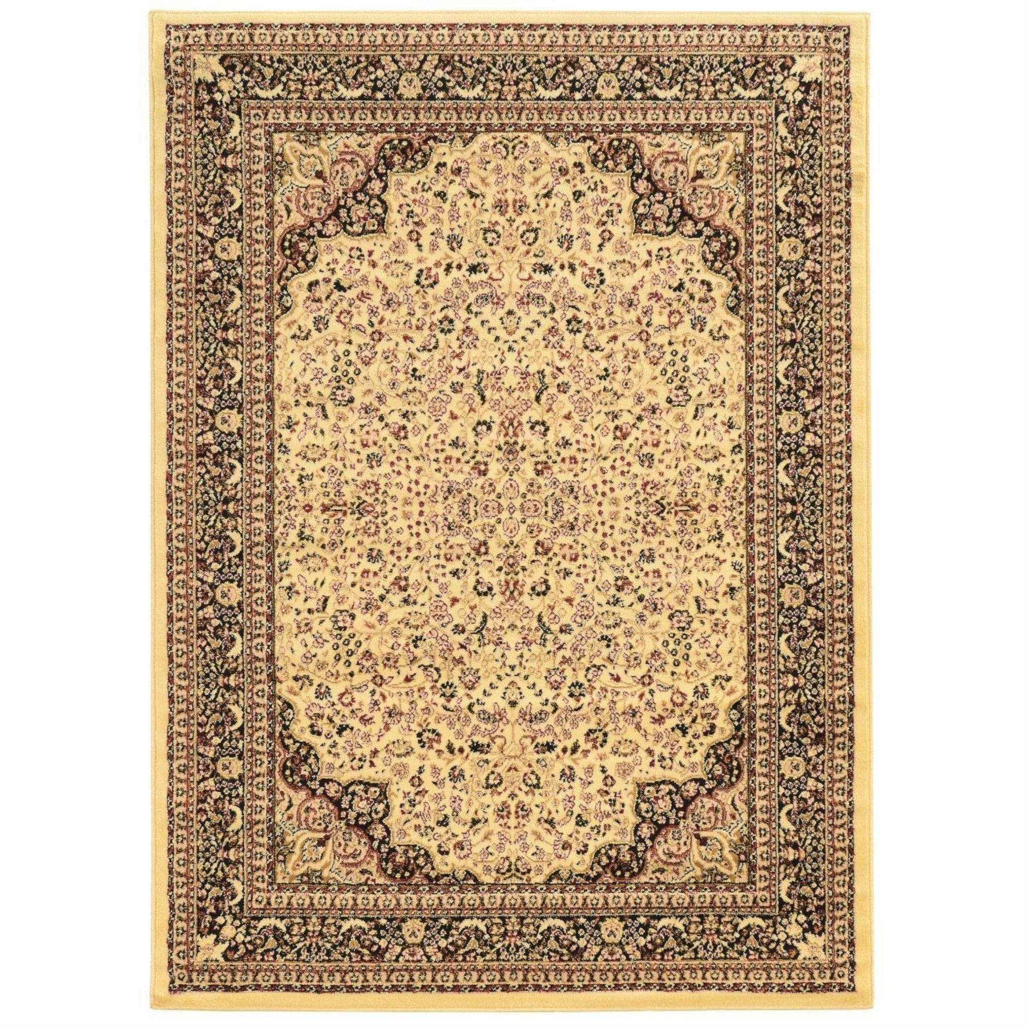 Linon Transitional Elegance 5 x 73 Rectangle Area Rugs with Cream RUG-EE0657